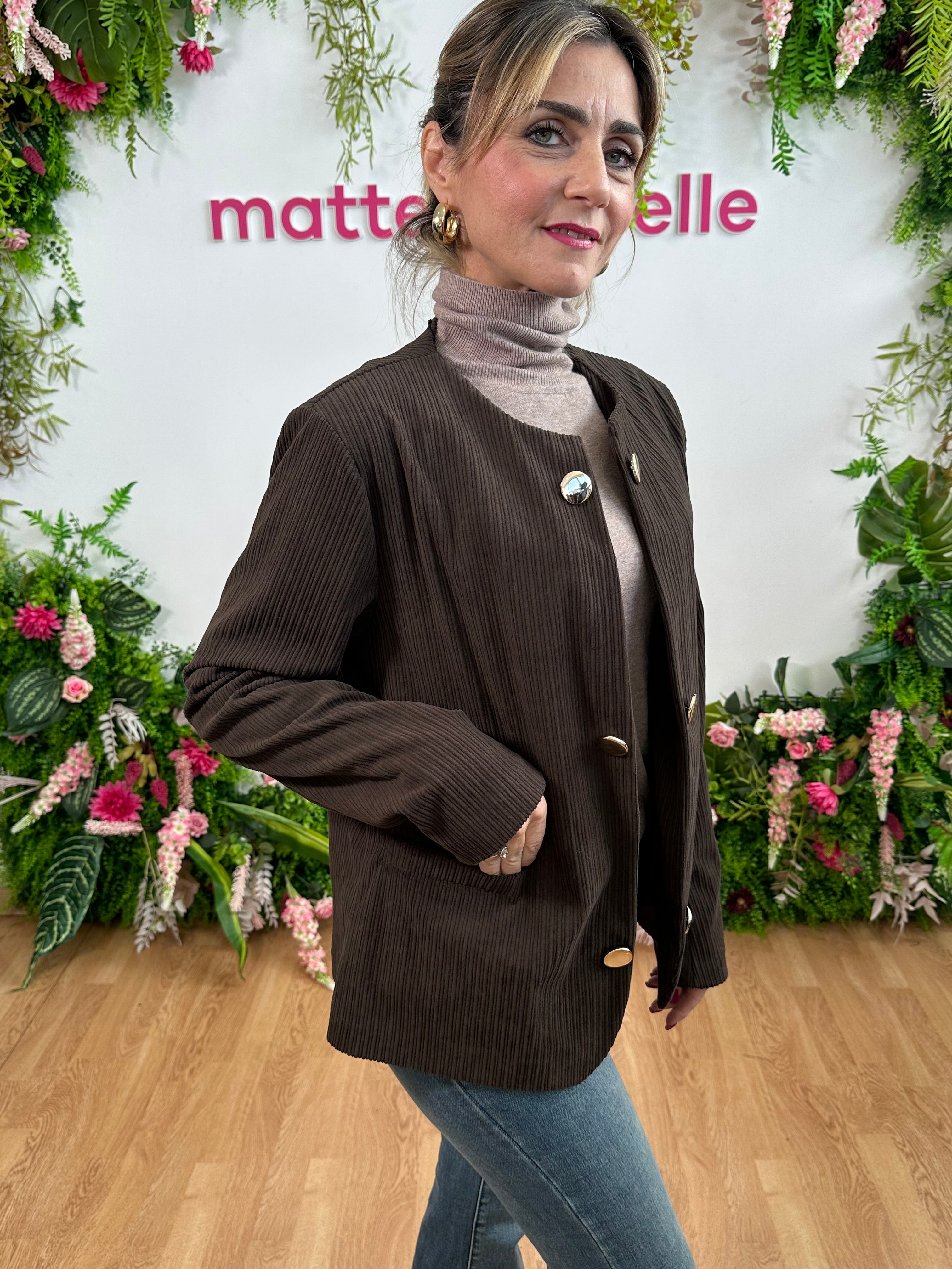 Giacca velluto a coste marrone