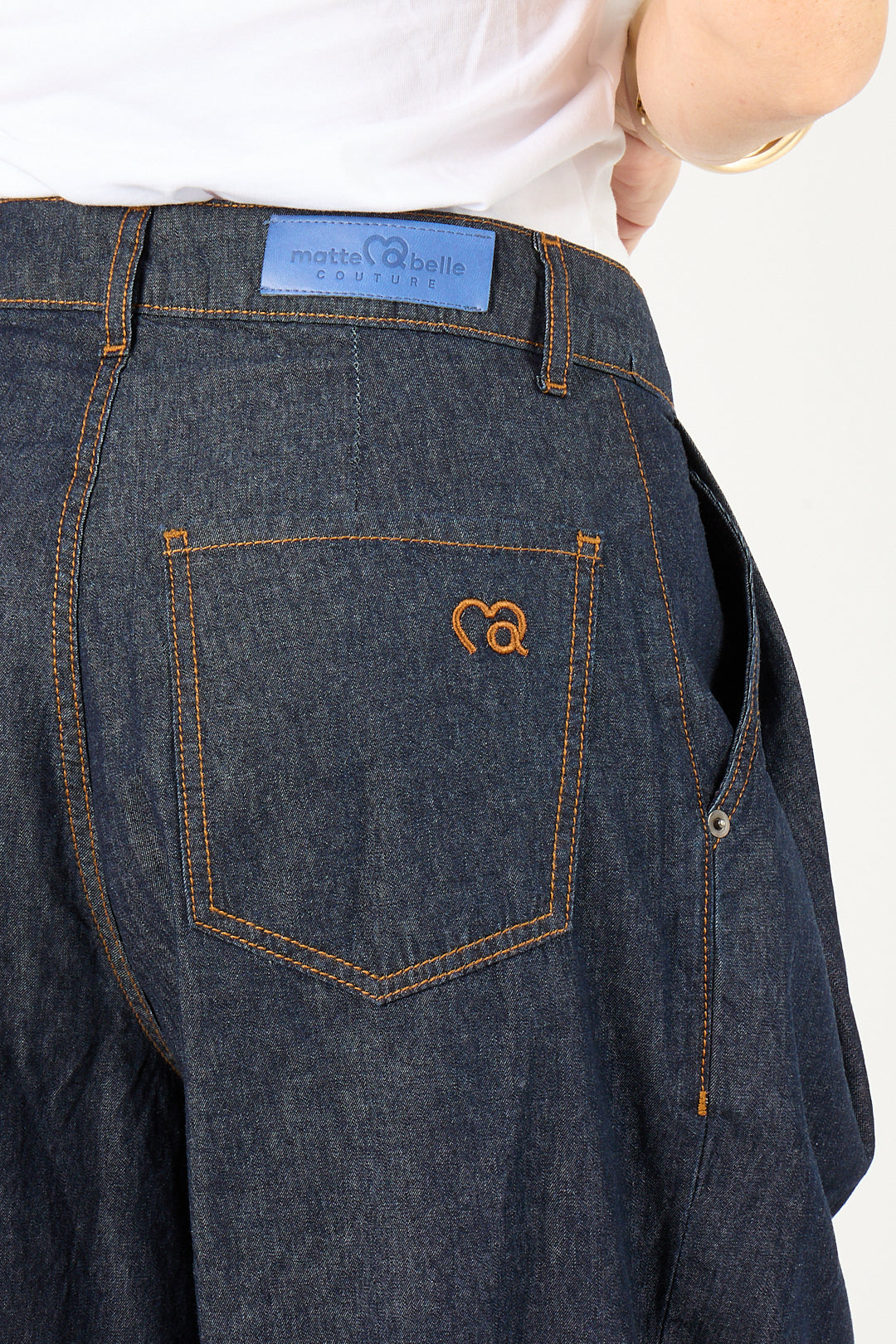 Jeans Baggy Couture lavaggio scuro