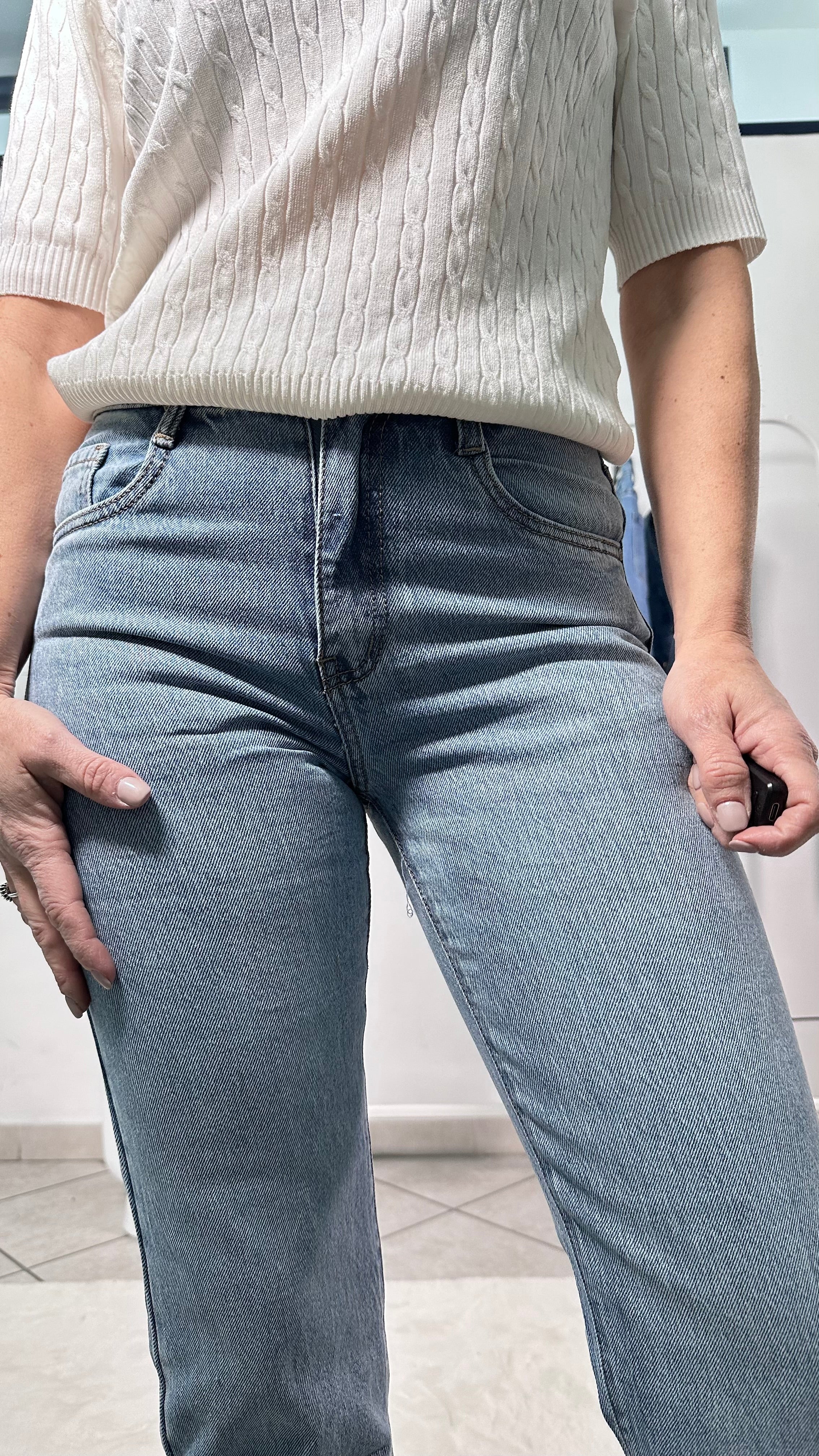 Jeans Straight Strutturato