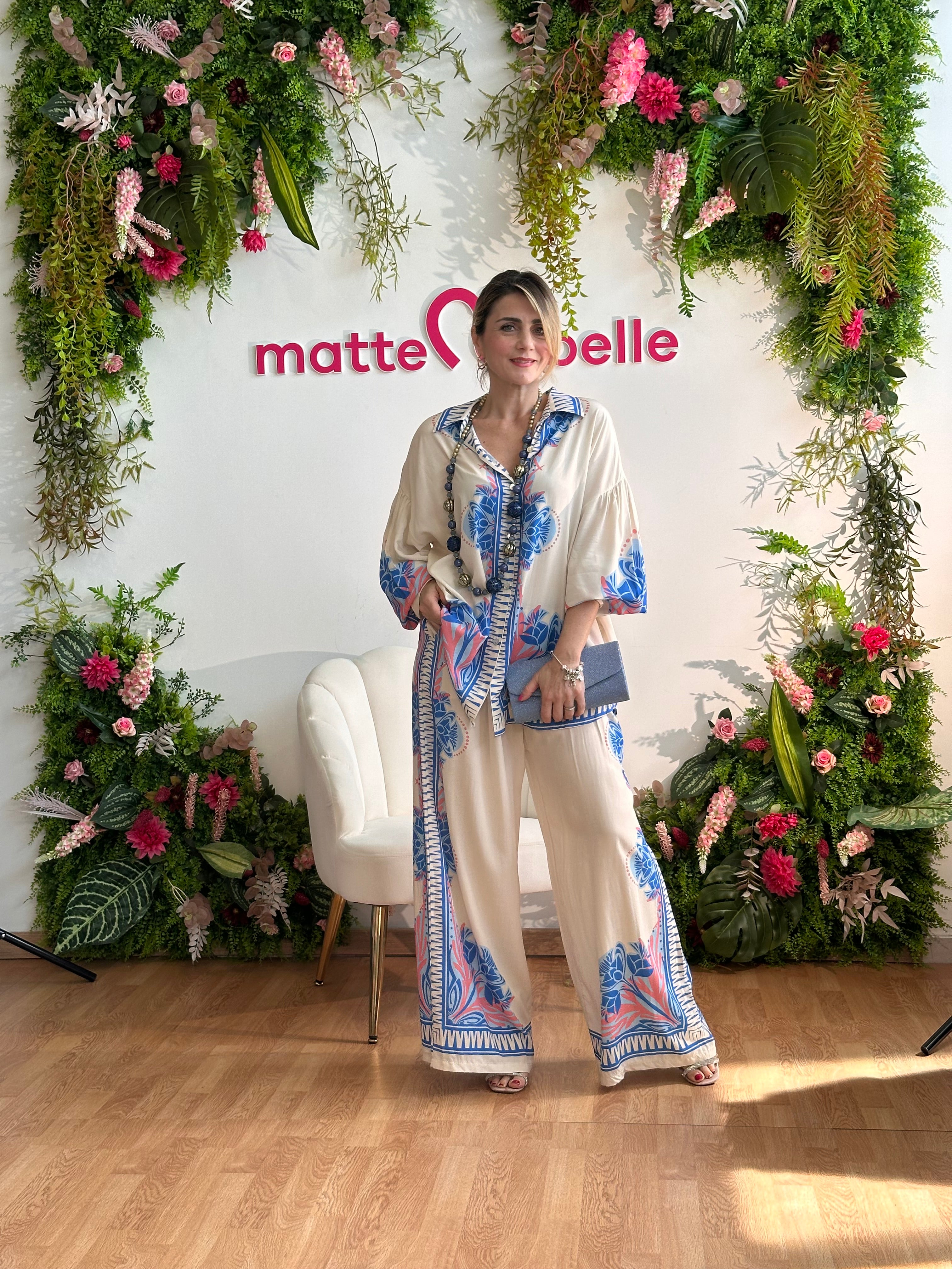 Coordinato Malaga Azzurro fiori