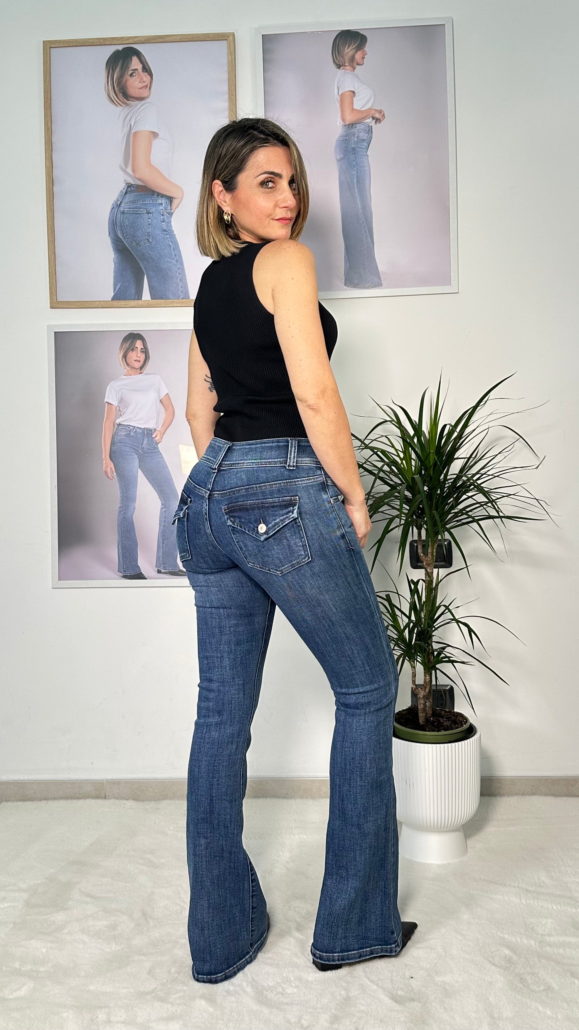 Jeans flare anni 2000 vita bassa
