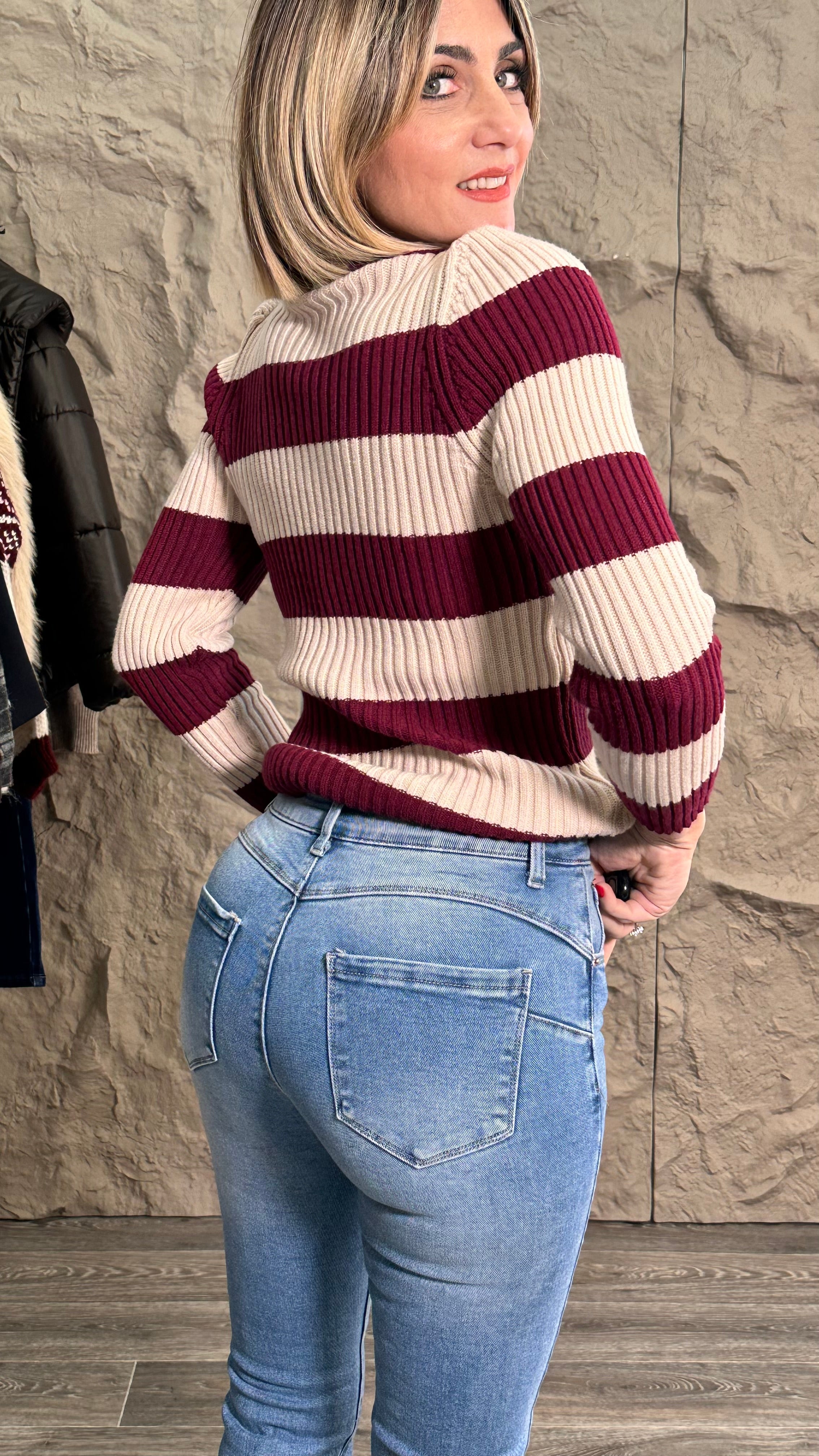 Jeans zampa -5kg push up denim chiaro