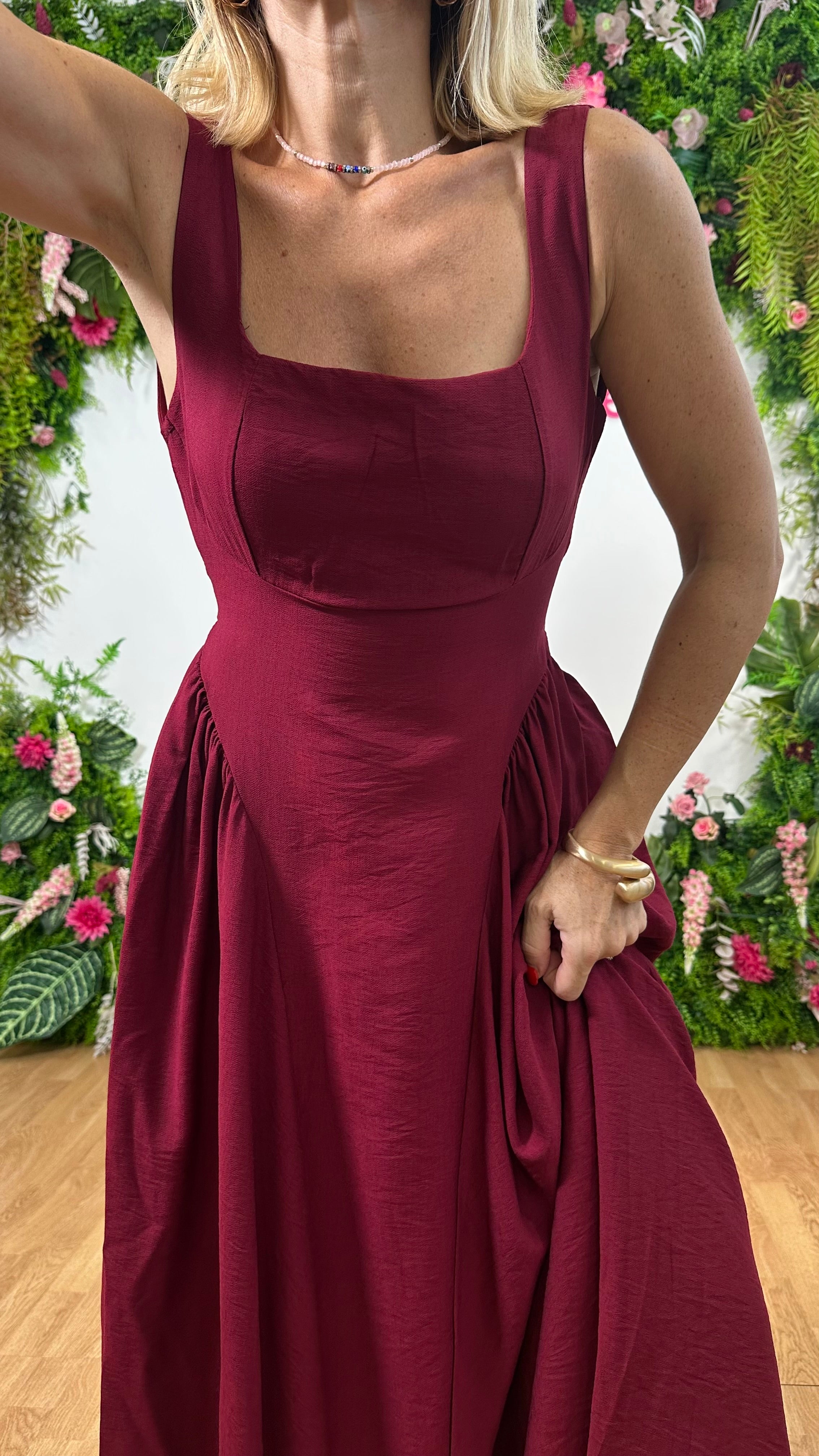 Abito Priscilla  bordeaux