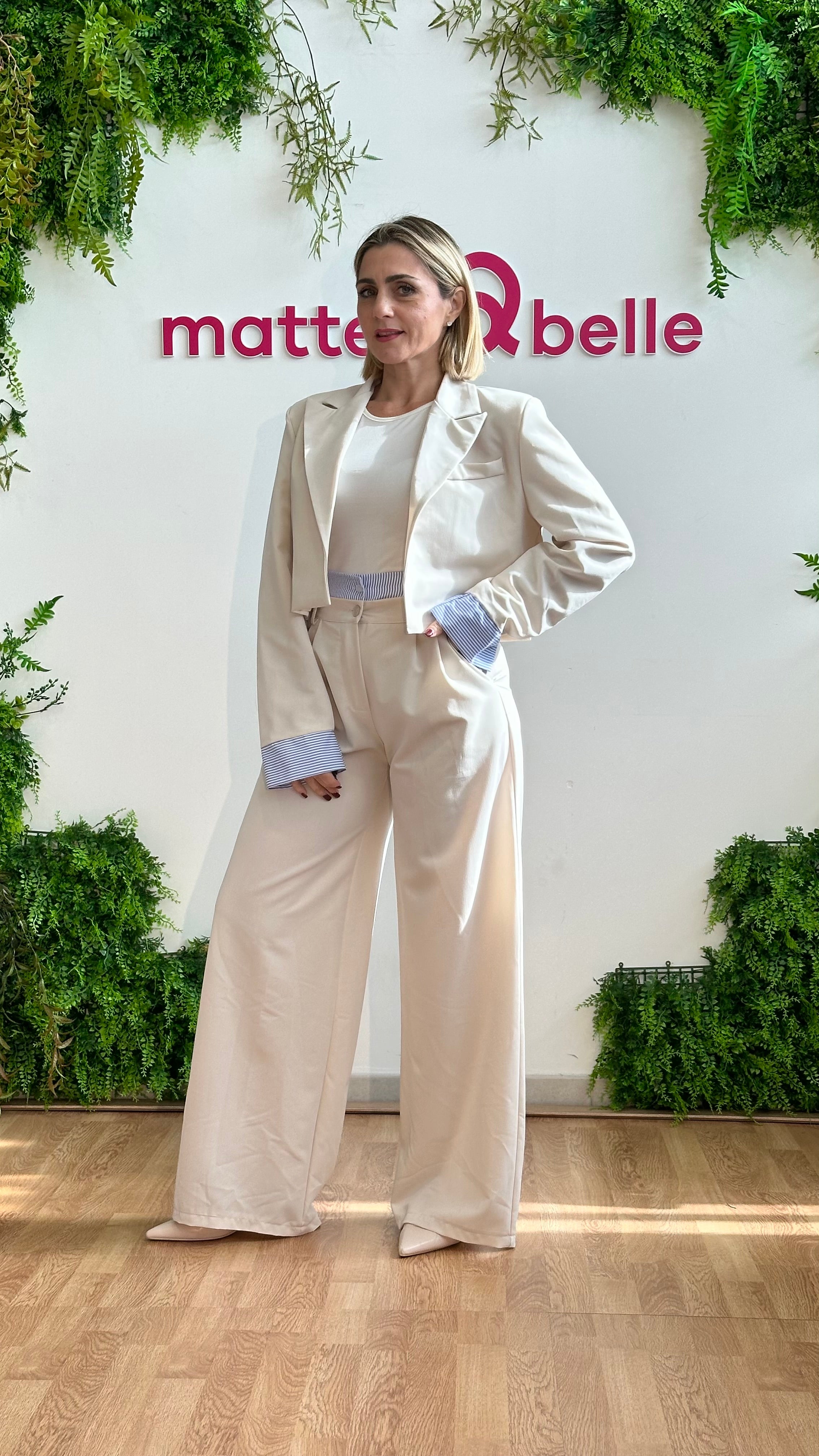 Tailleur Crop  effetto boxer