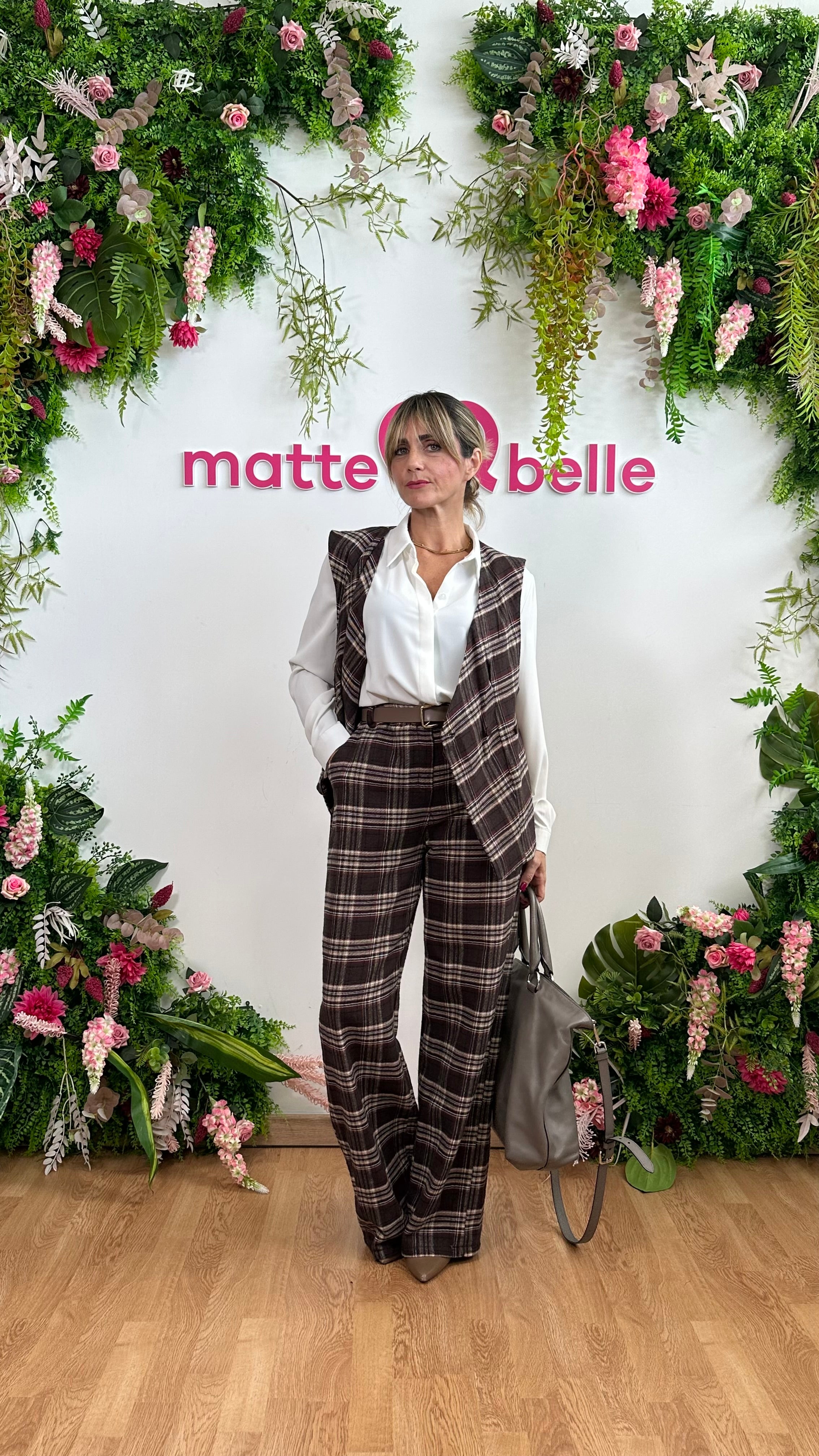 Coordinato Quadri Marrone