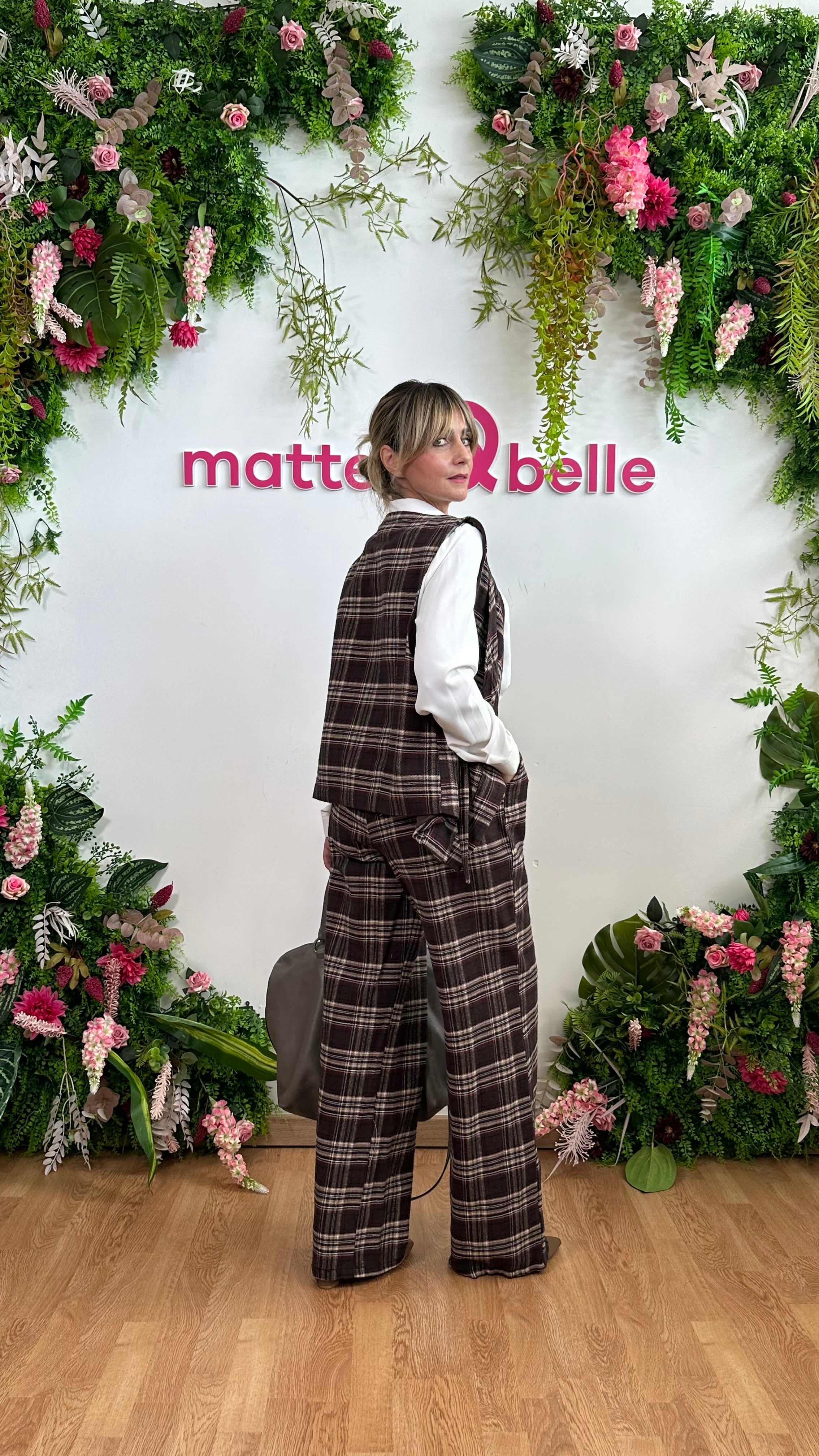 Coordinato Quadri Marrone