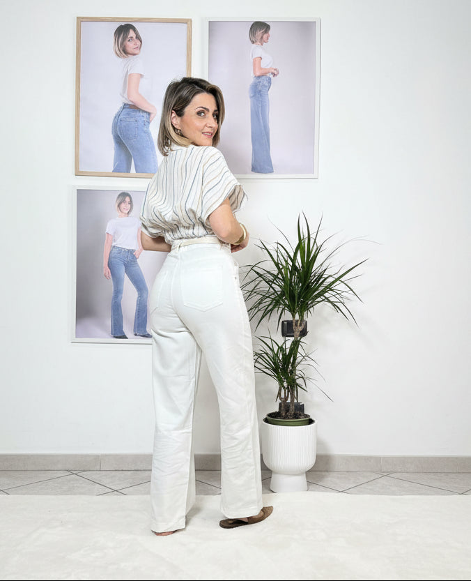 Jeans Palazzo White Riviera
