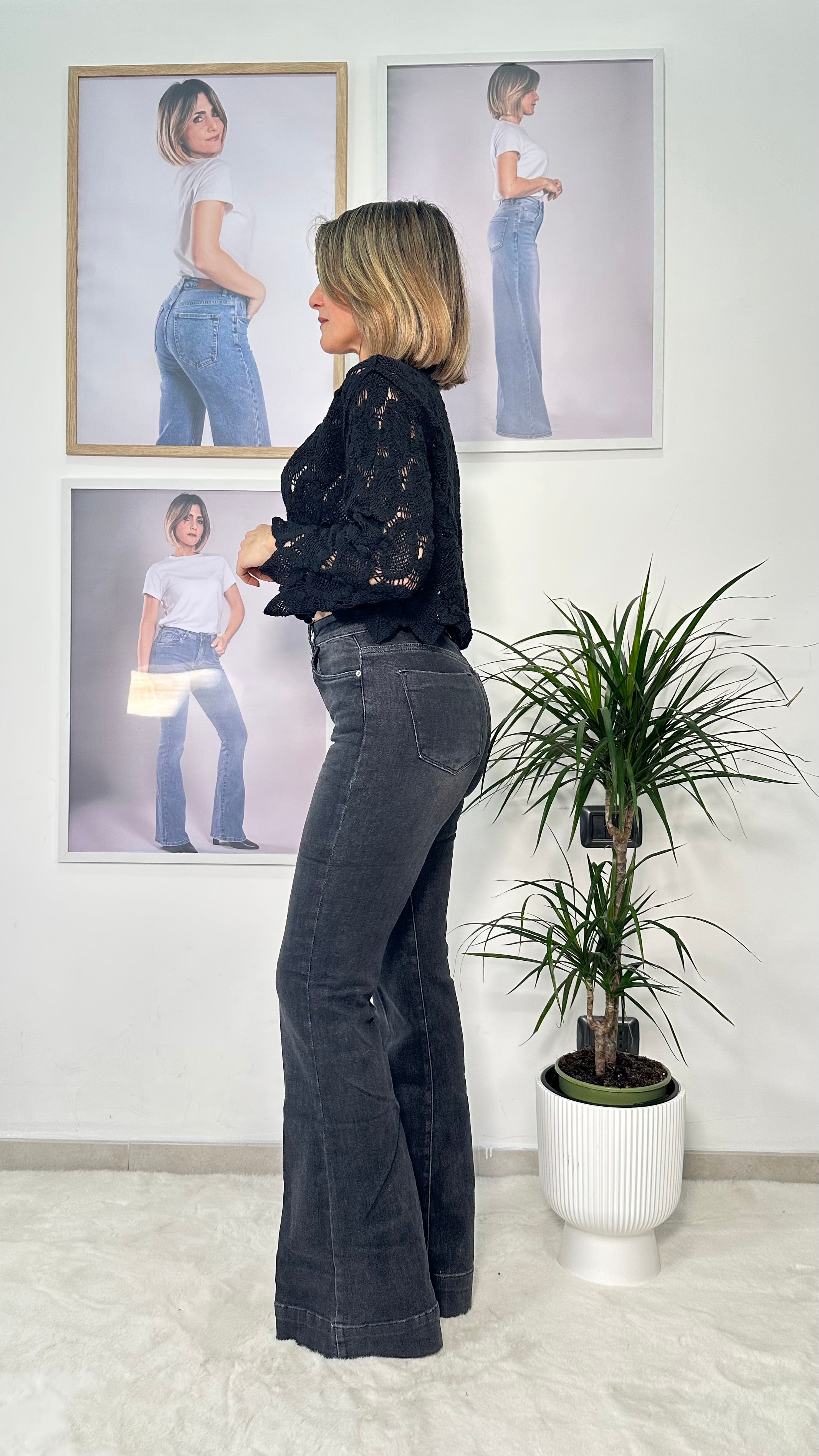 Jeans Angel -5 kg Nero washed