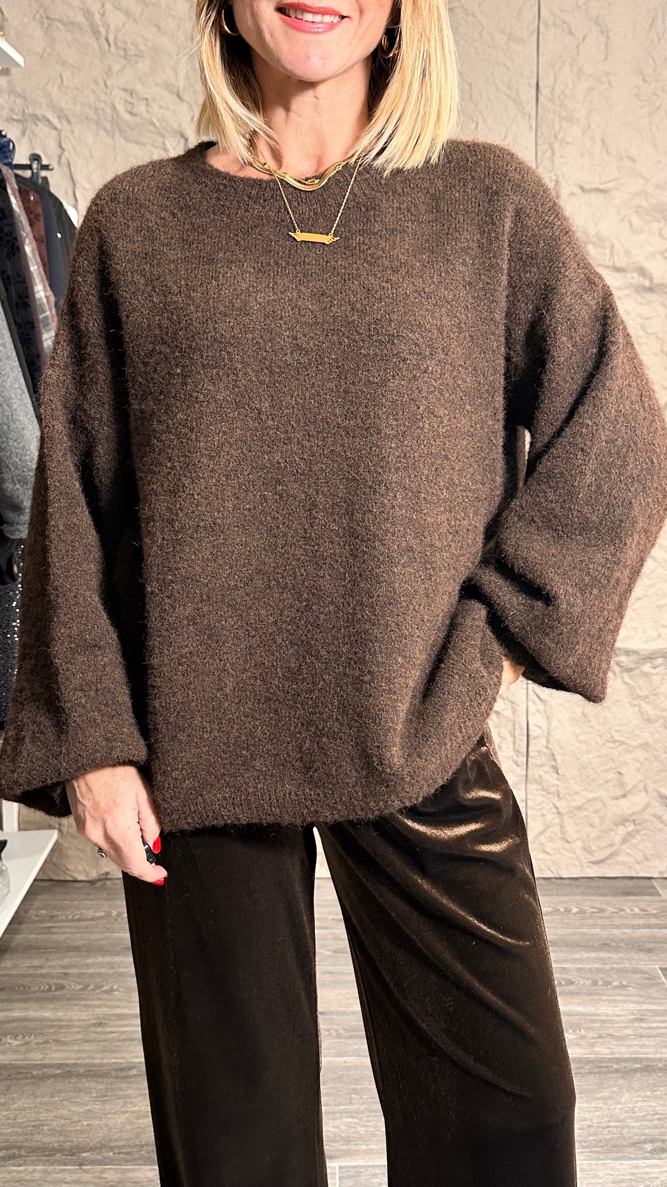Maglione Cozy Marrone