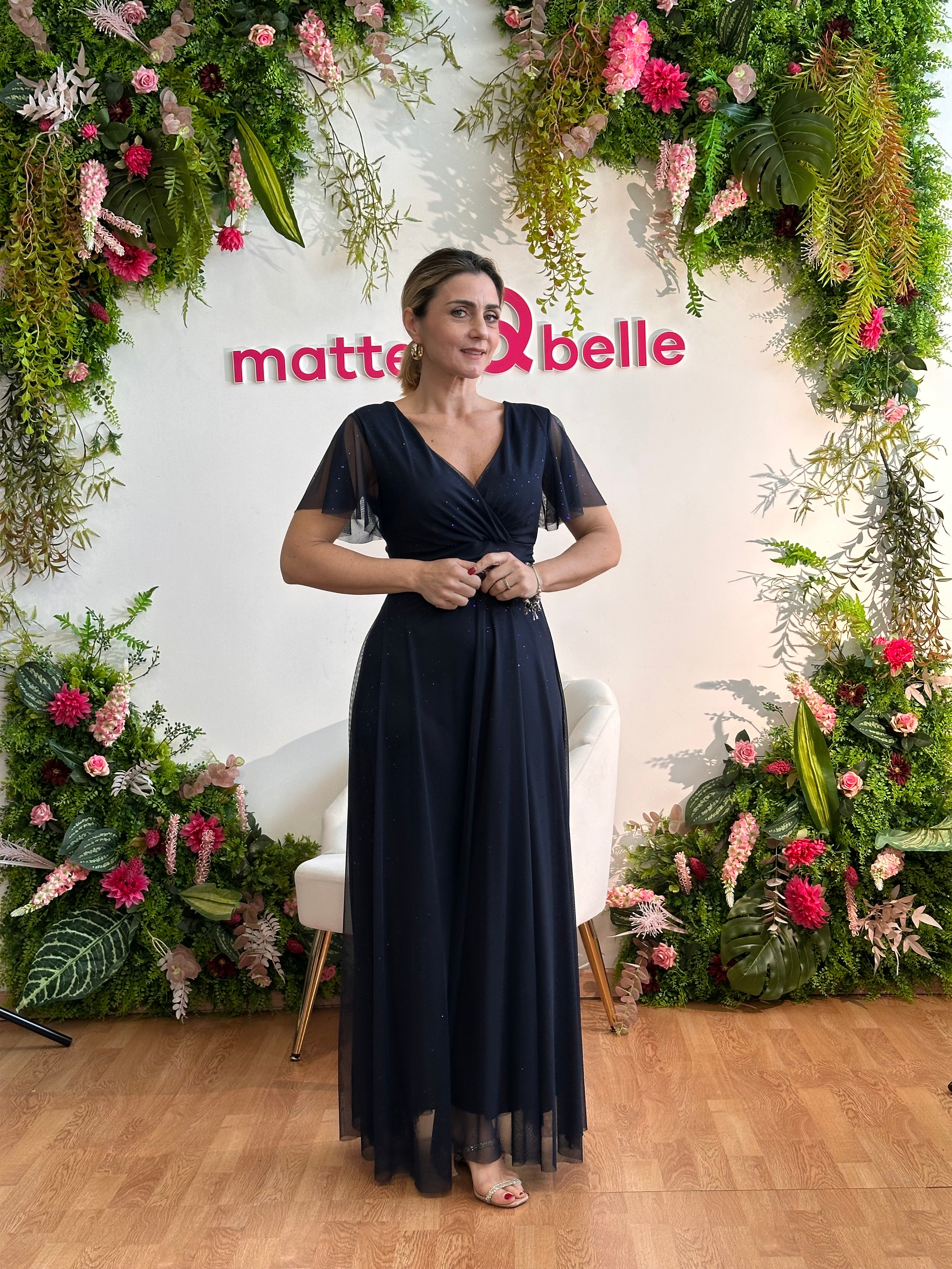 Abito Charlotte glitter regular blu notte