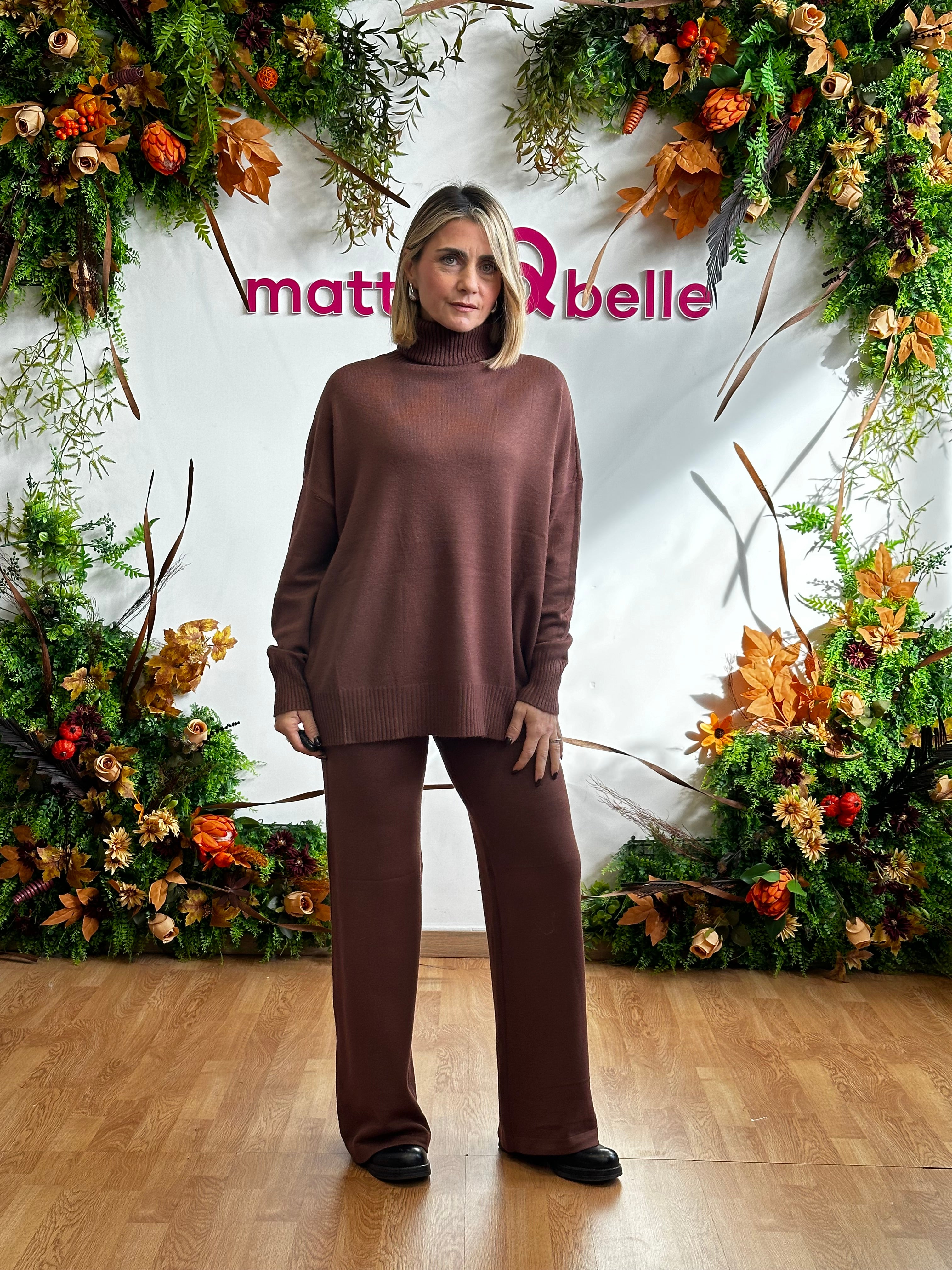 Coordinato in maglia Bianca