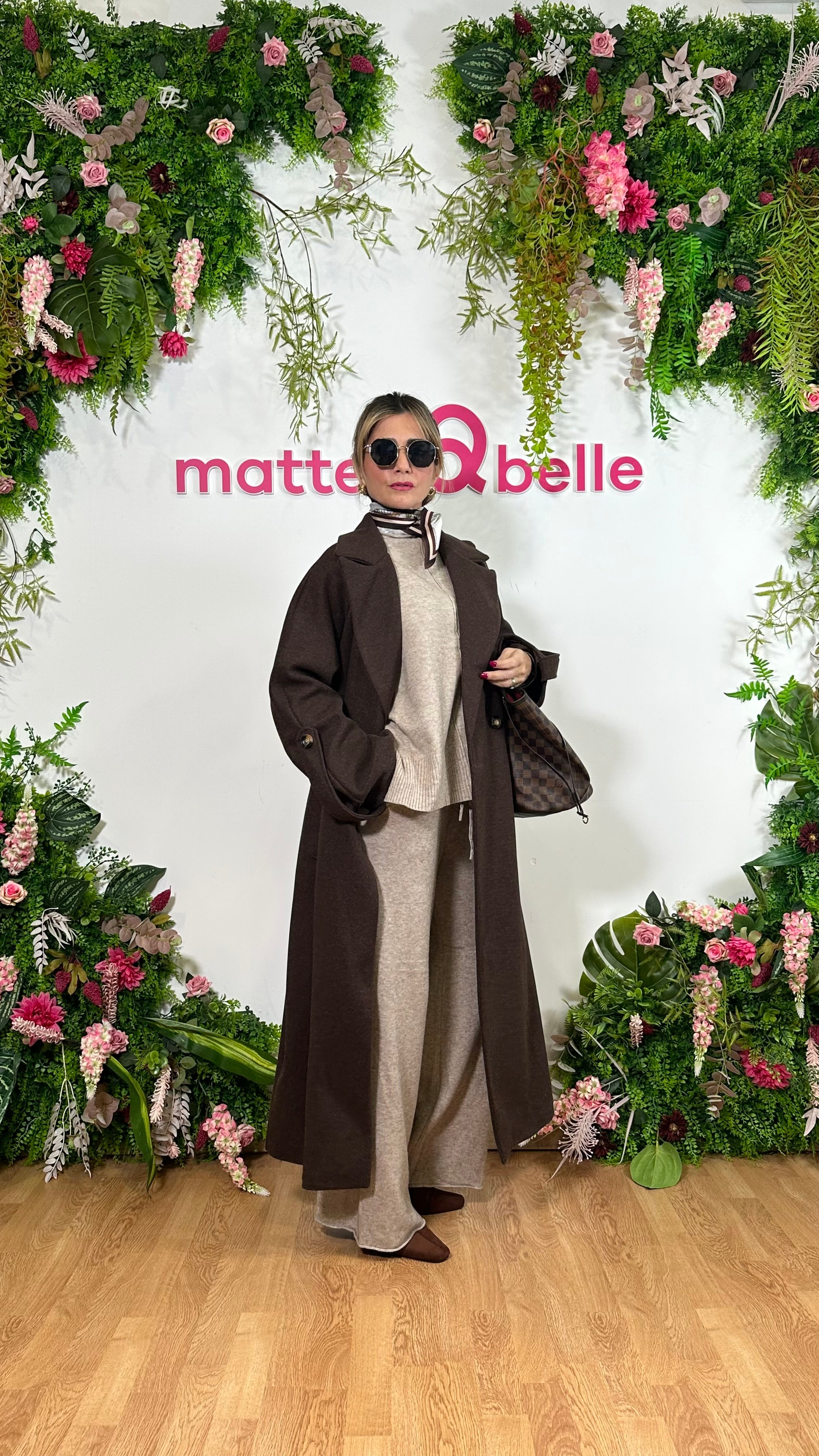 Cappotto lungo oversize marrone