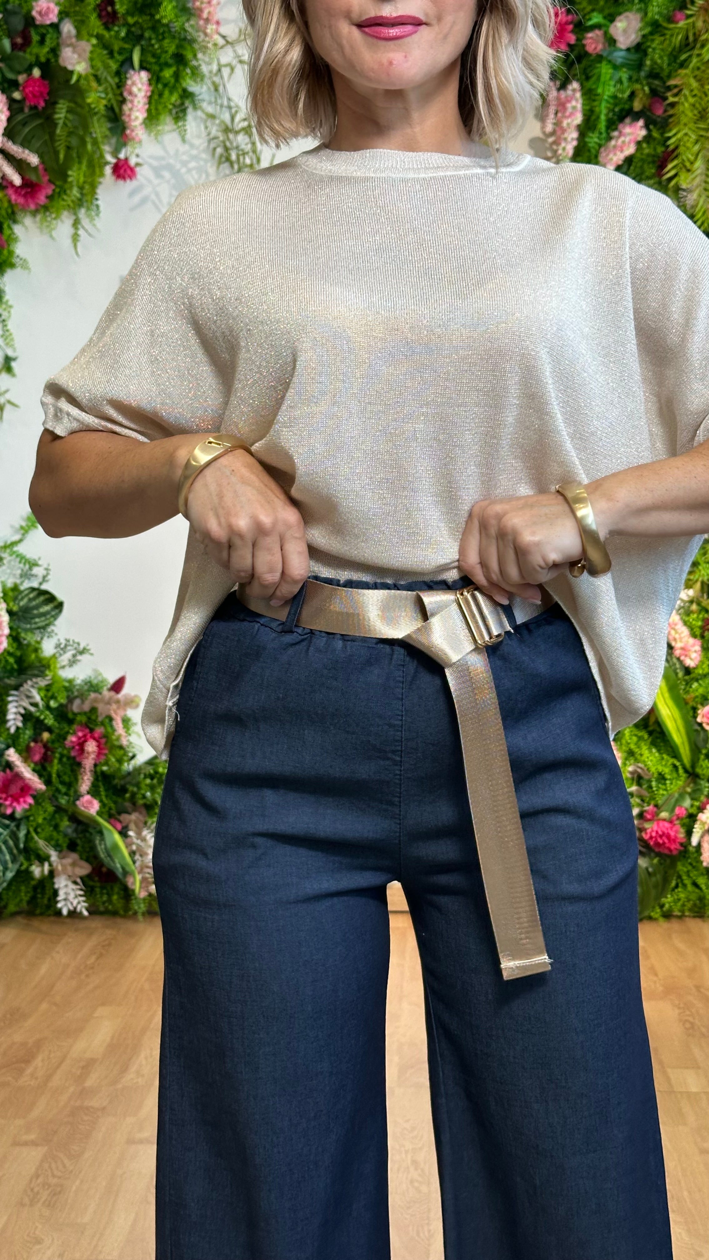 Maglia dolcevita lurex