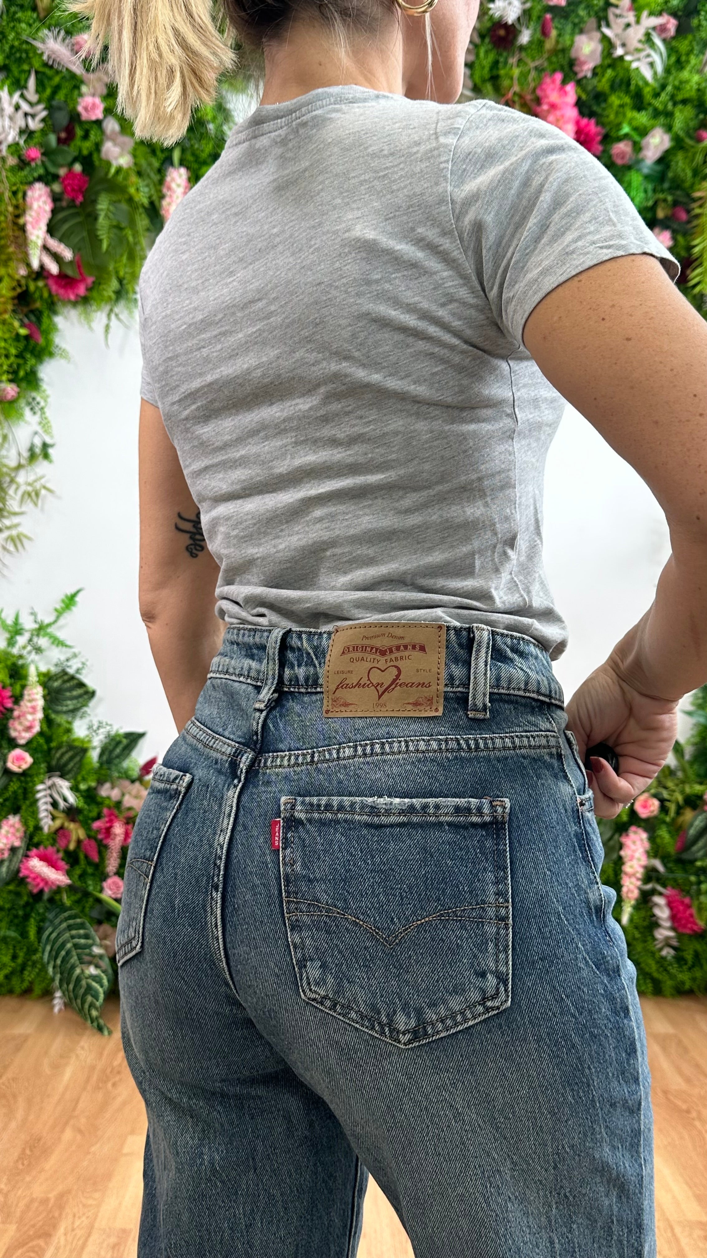 Jeans Wide Leg Chiaro