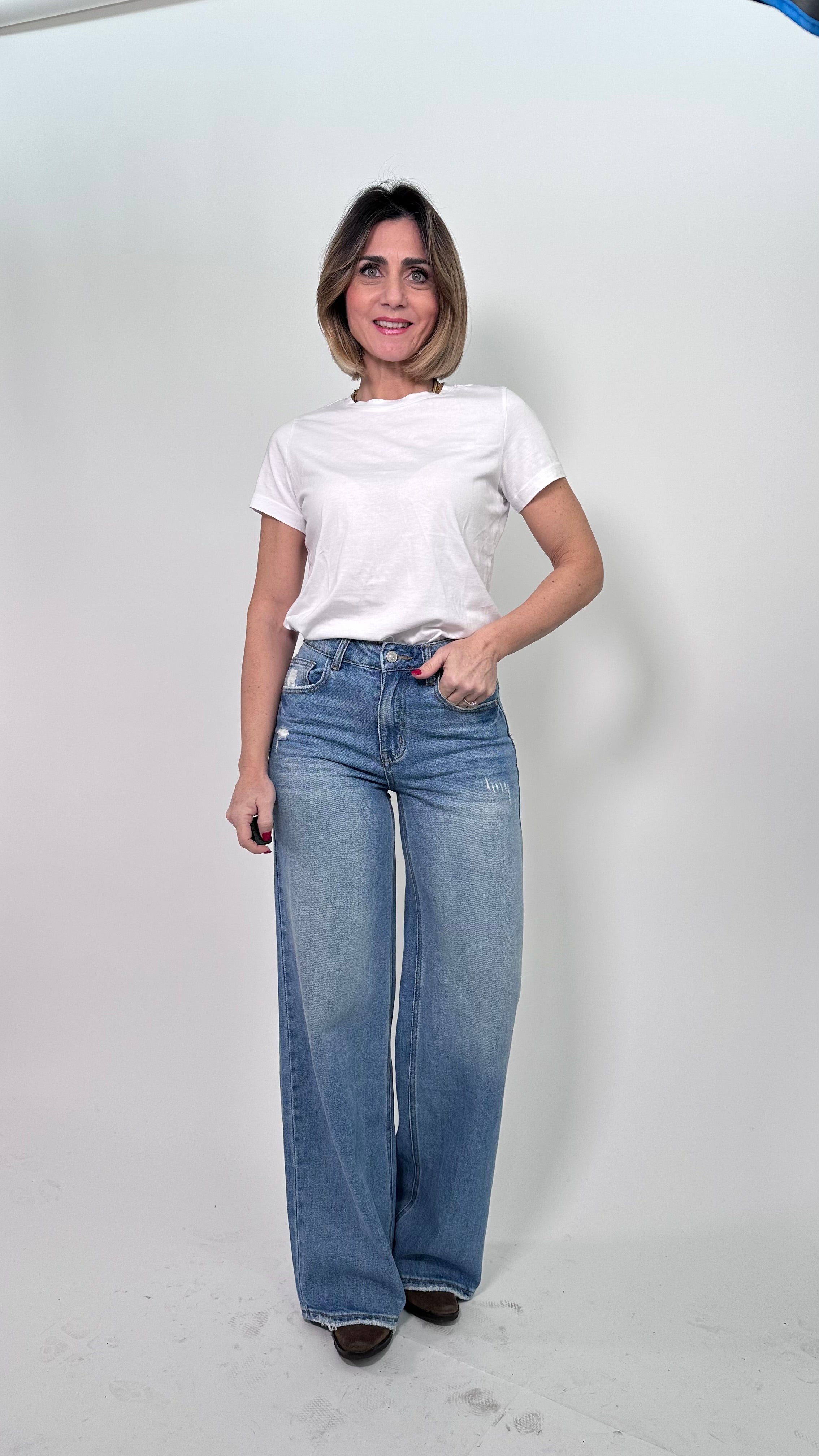 Jeans Palazzo Effetto Lift
