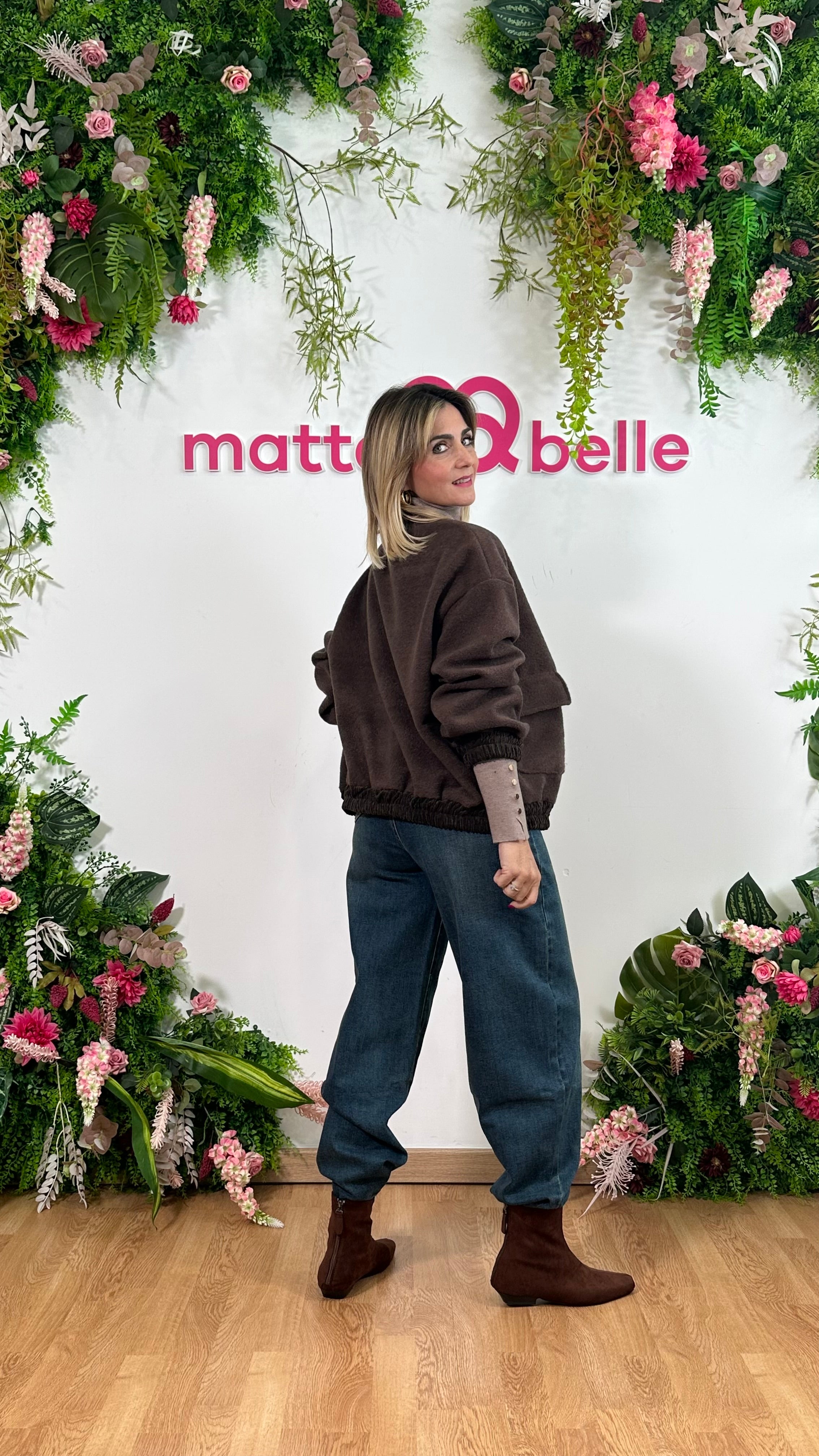 Bomber College Marrone