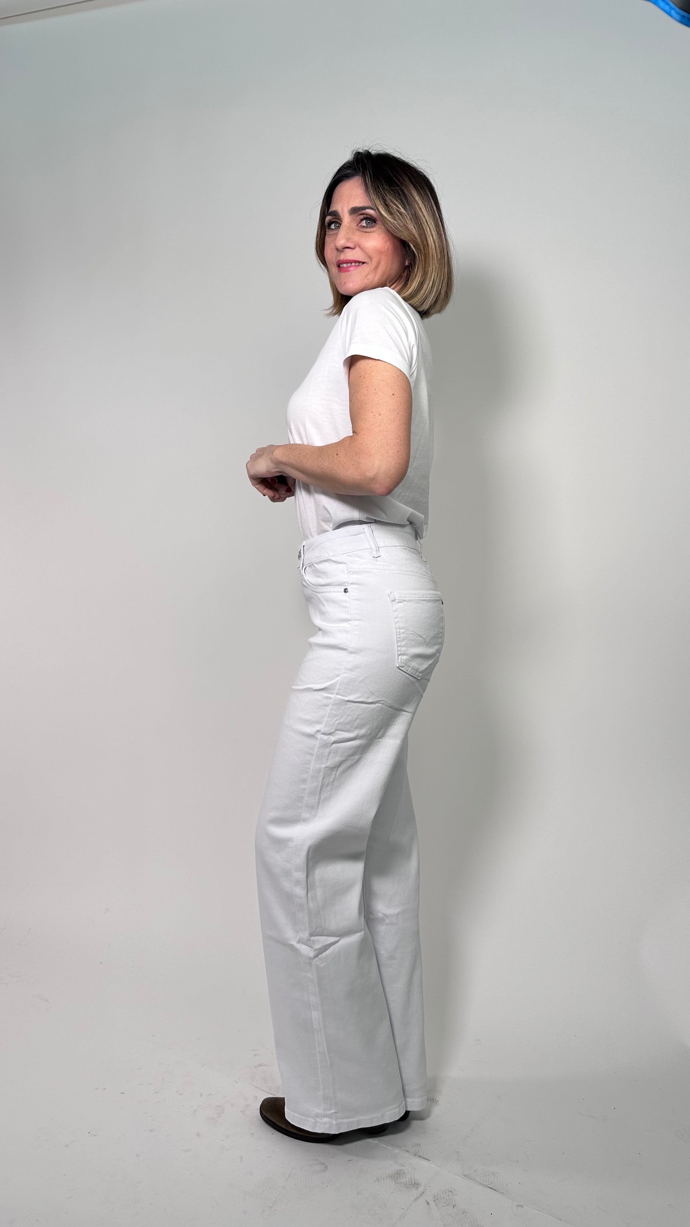 Jeans Wide leg Bianco estivo