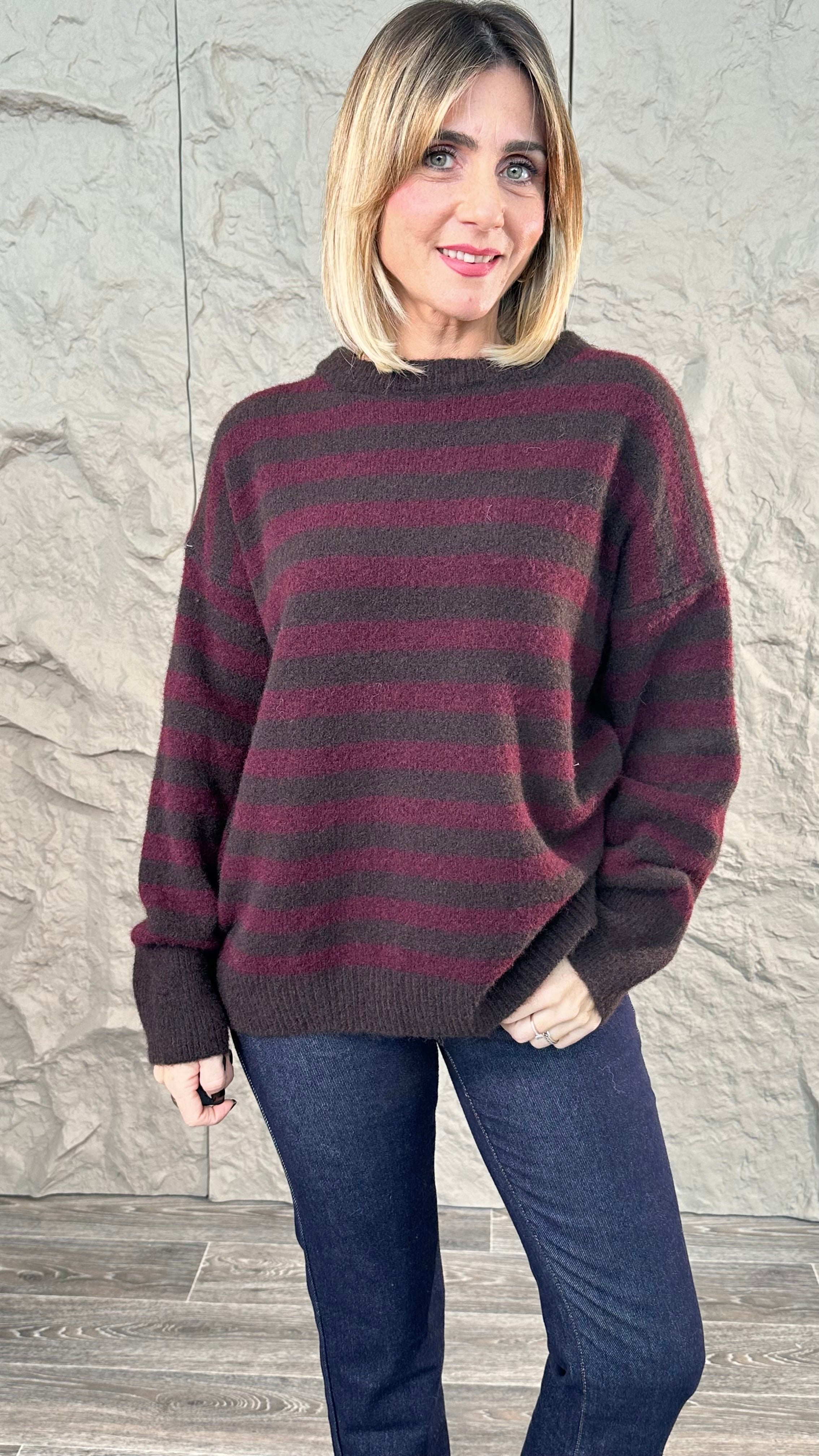 Pull Stripes Marrone