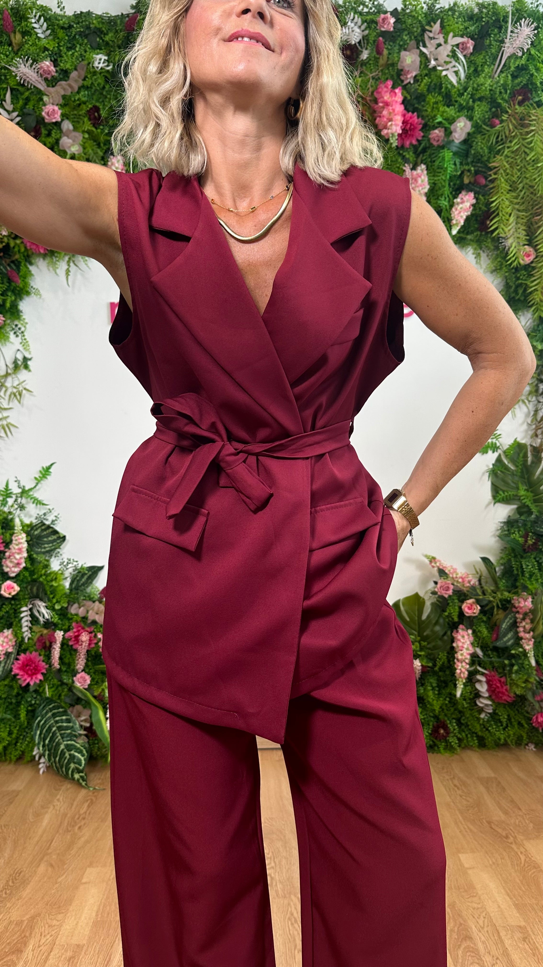 Tailleur Gilet Bordeaux