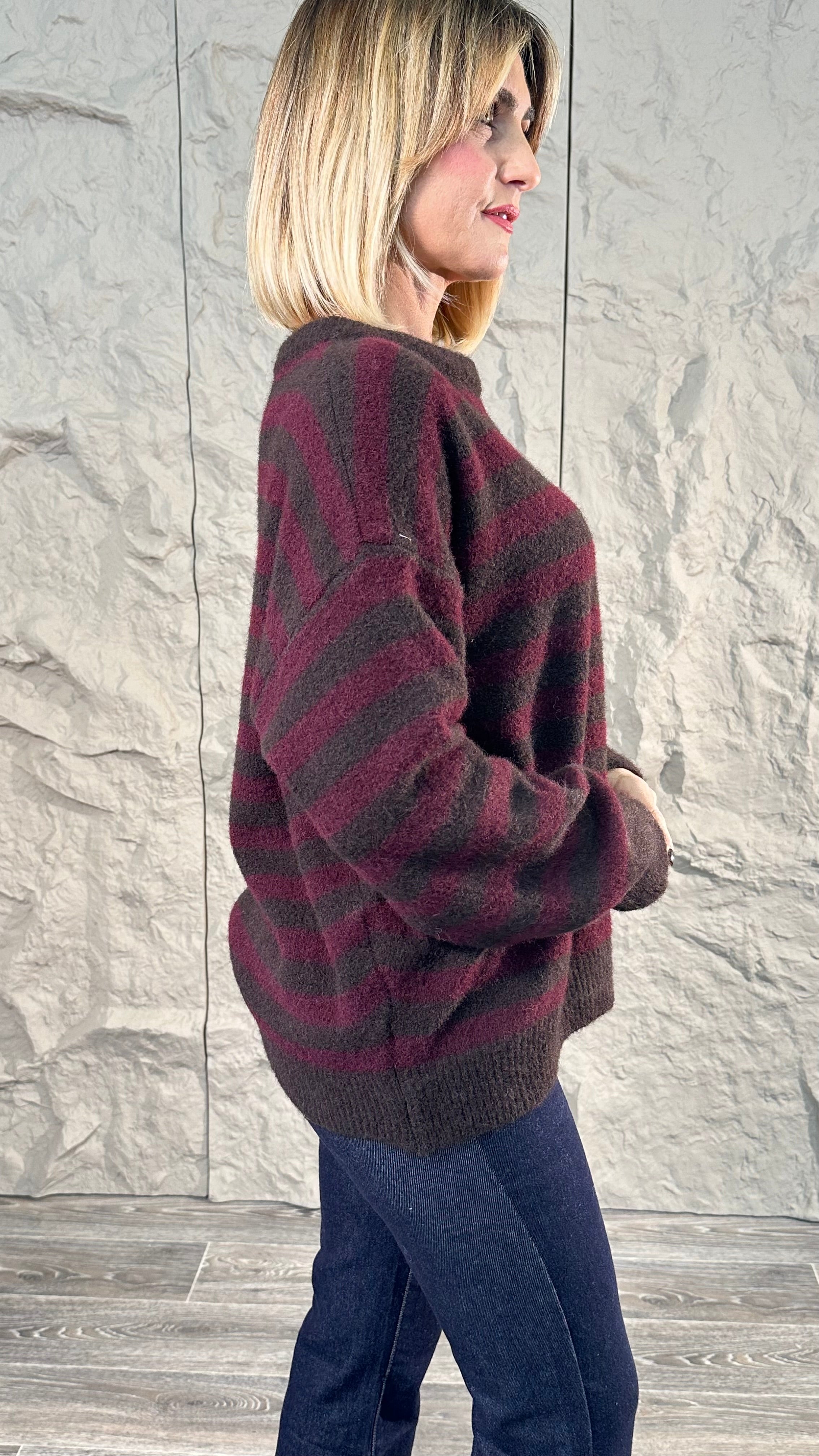 Pull Stripes Marrone