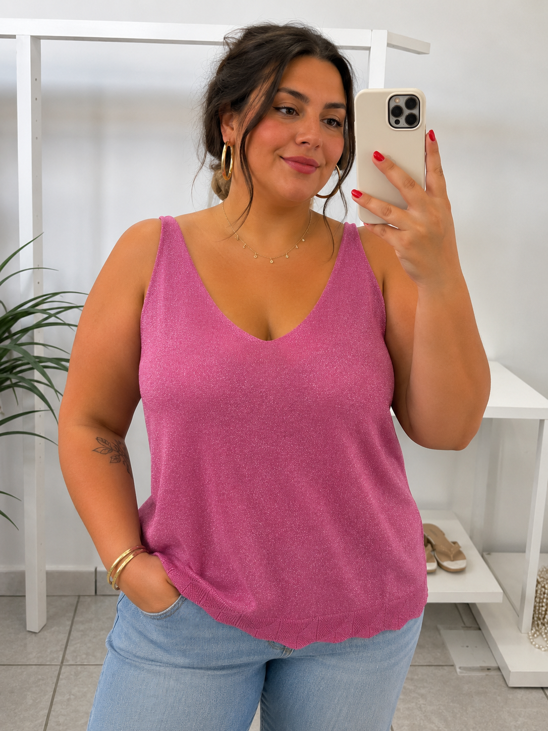 Canotta Lurex Curvy Glam