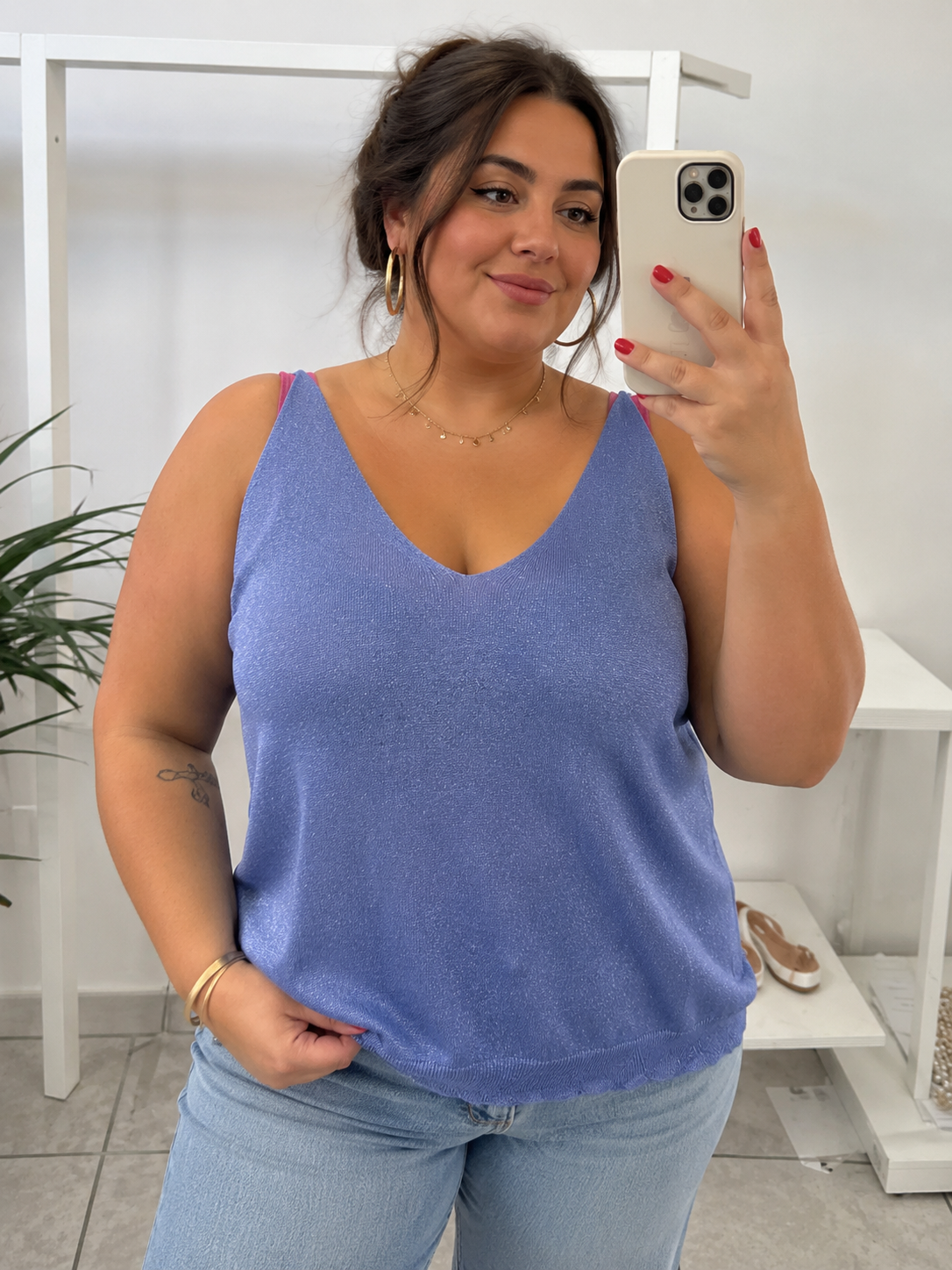 Canotta Lurex Curvy Glam