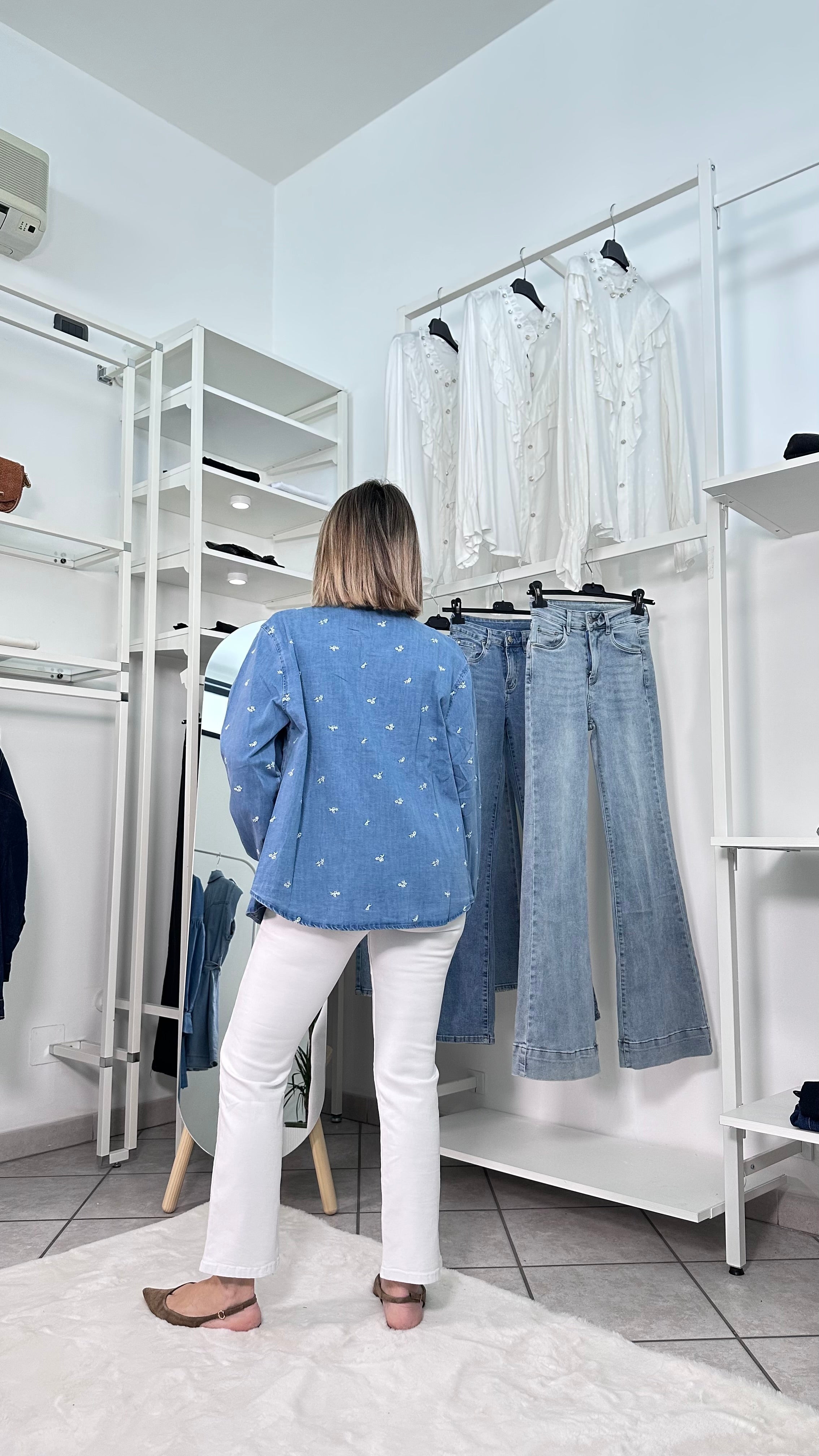 Camicia Denim Ricamata Spring