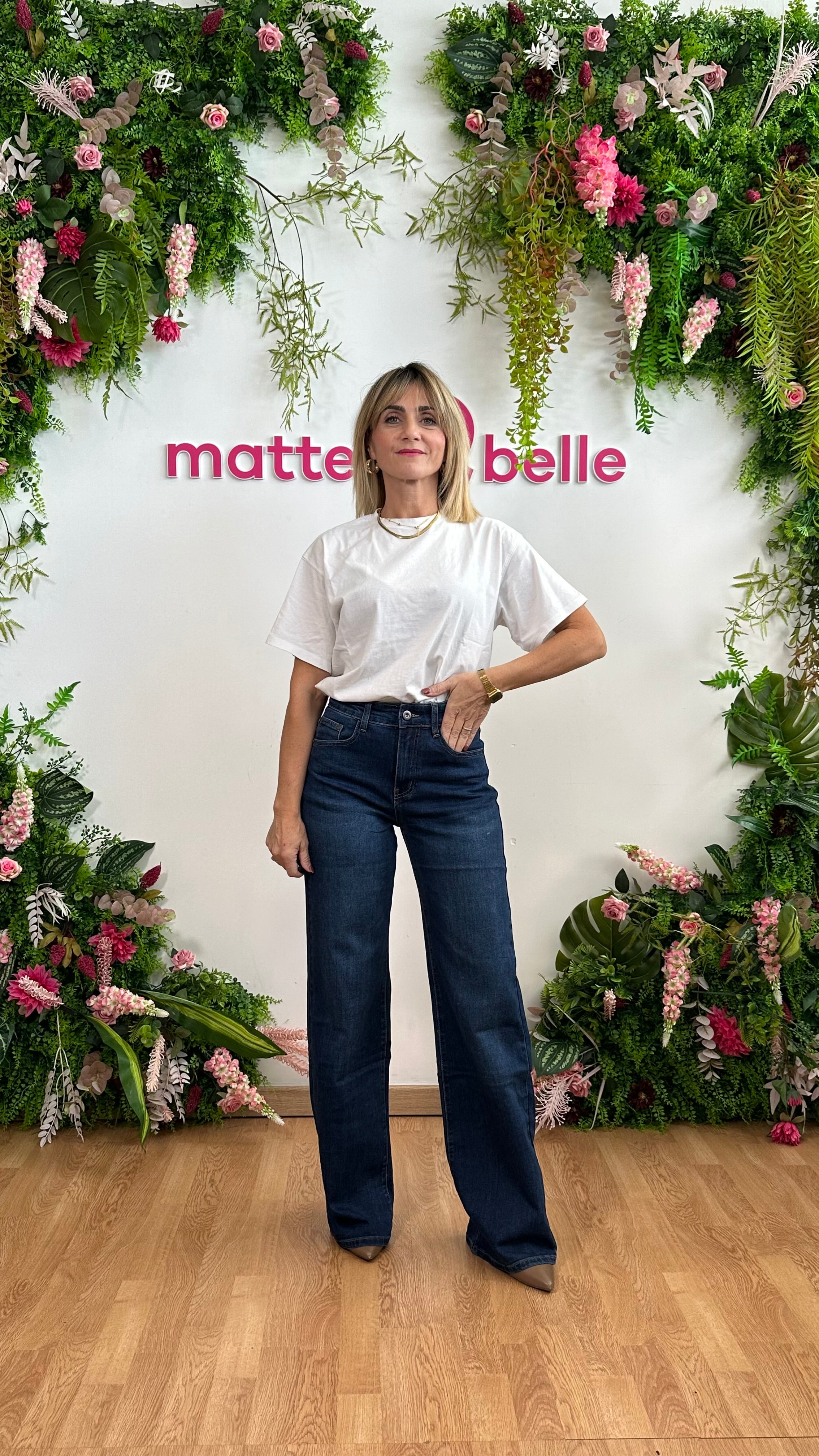 Jeans Palazzo denim scuro