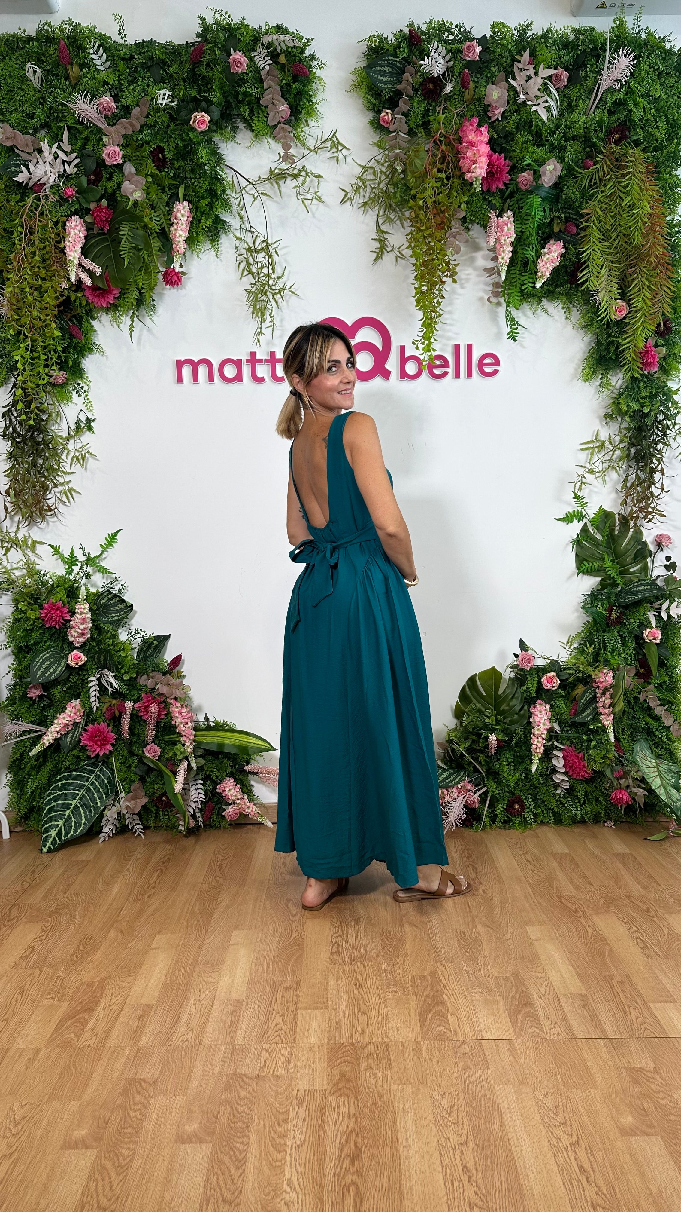 Abito Priscilla  petrolio