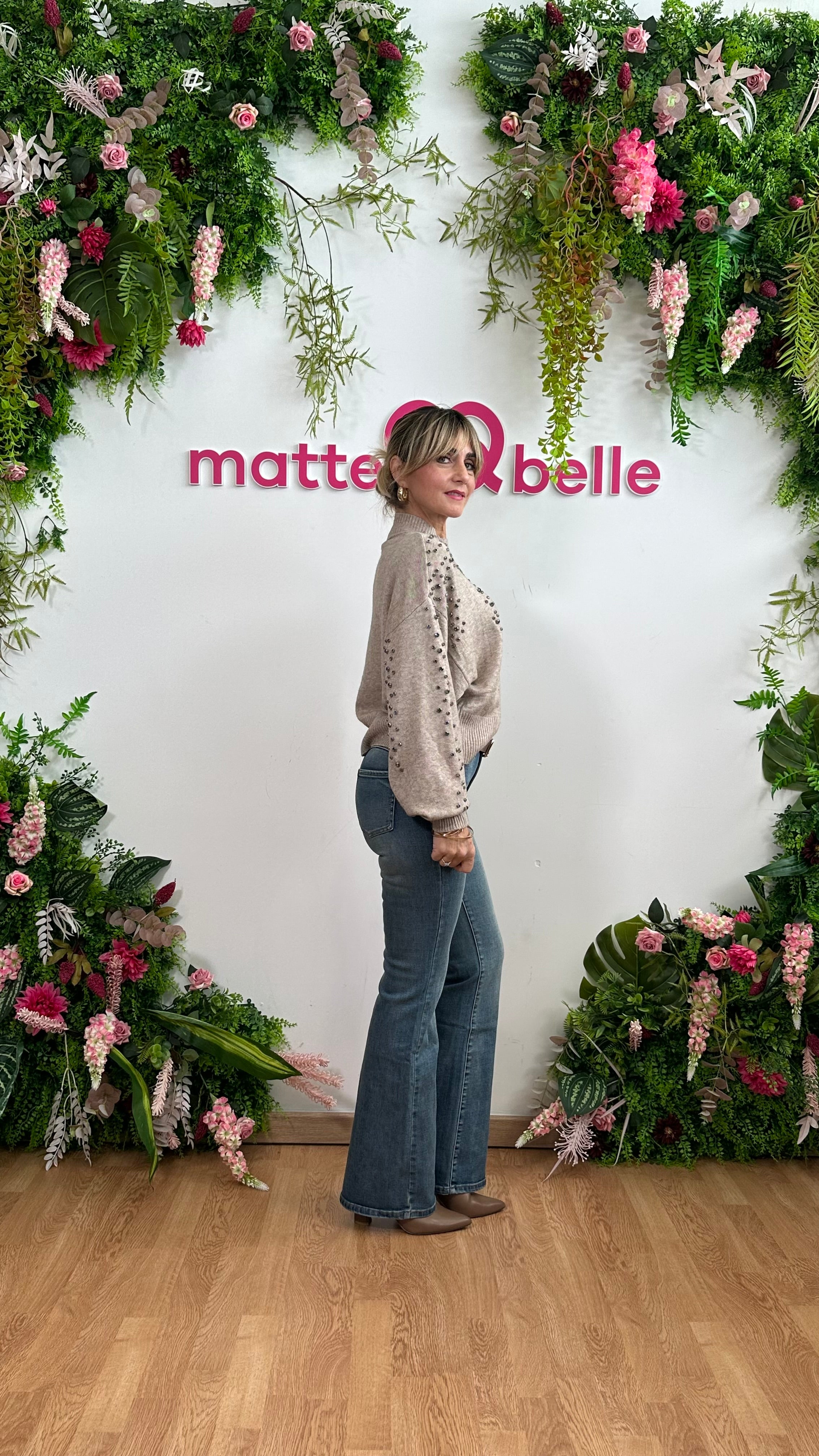 Maglia Crystal tortora