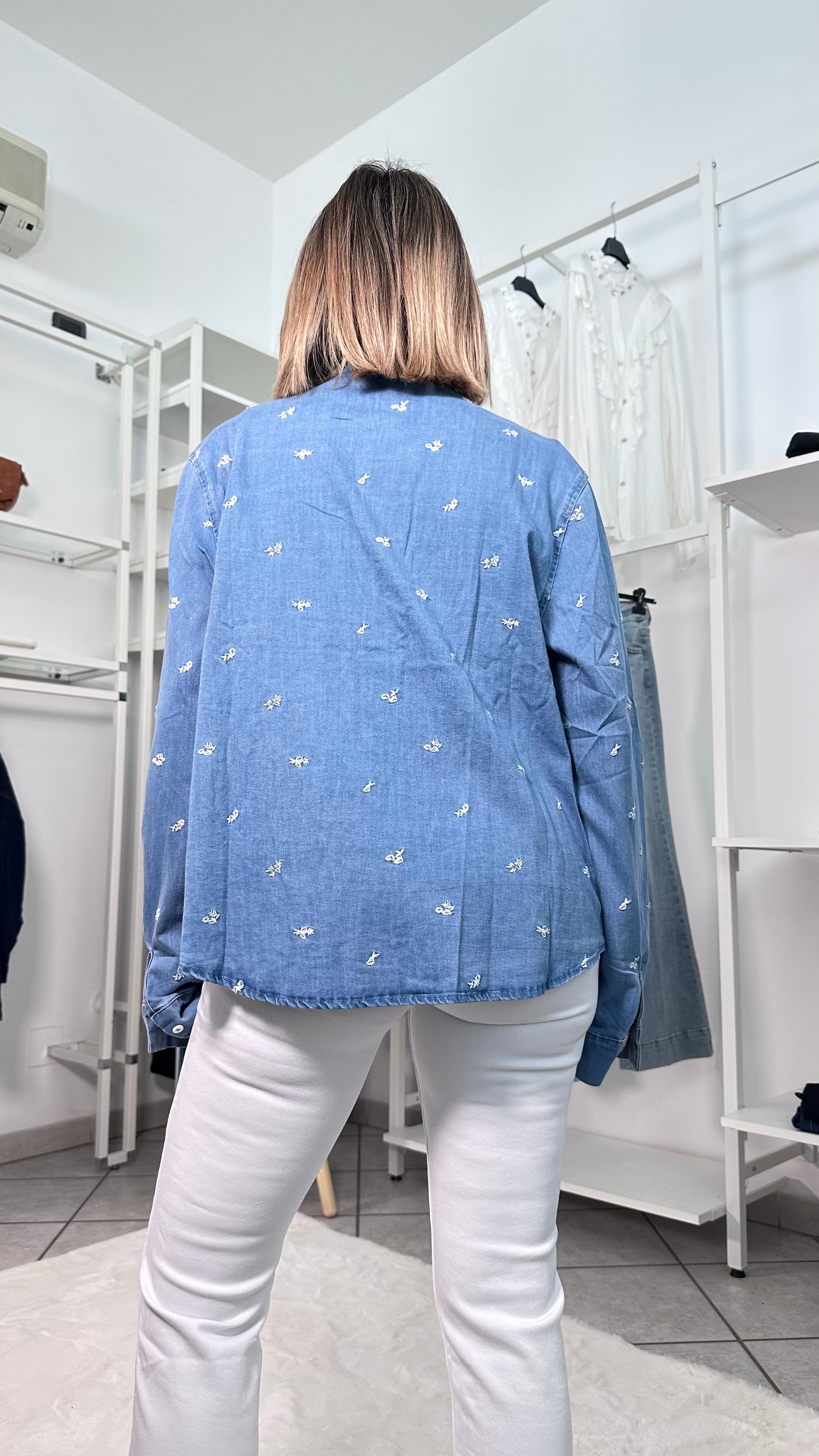Camicia Denim Ricamata Spring