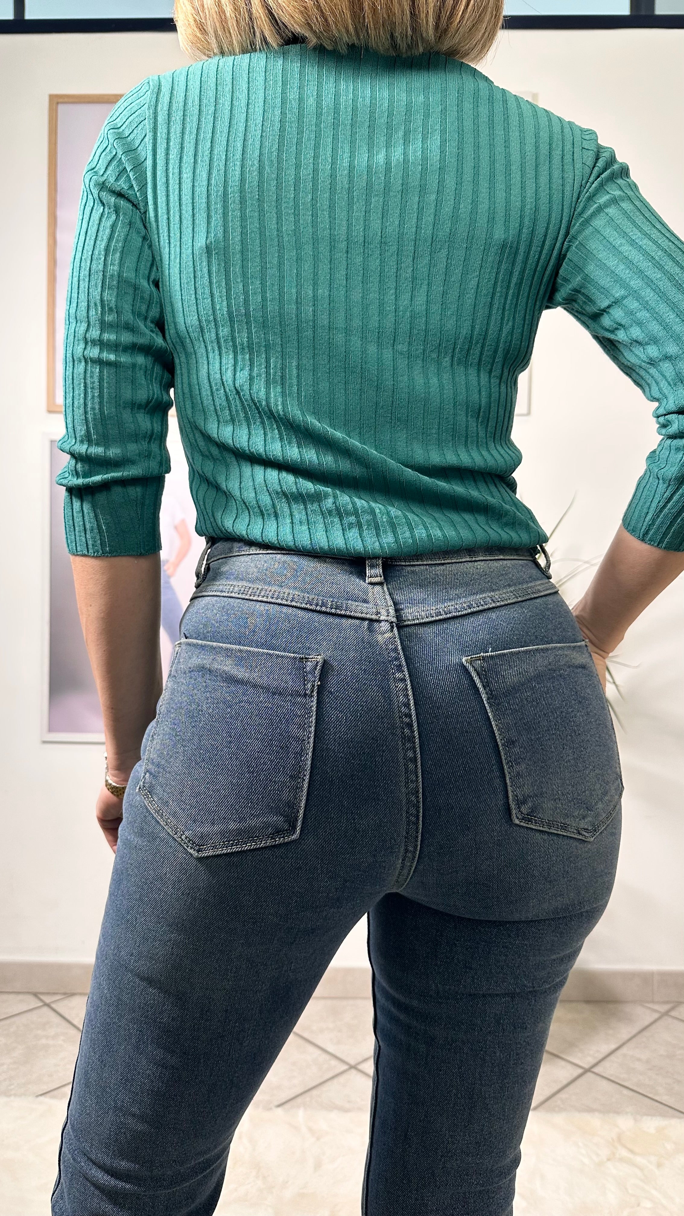 Jeans Angel -5 Kg French Fit Blu Denim