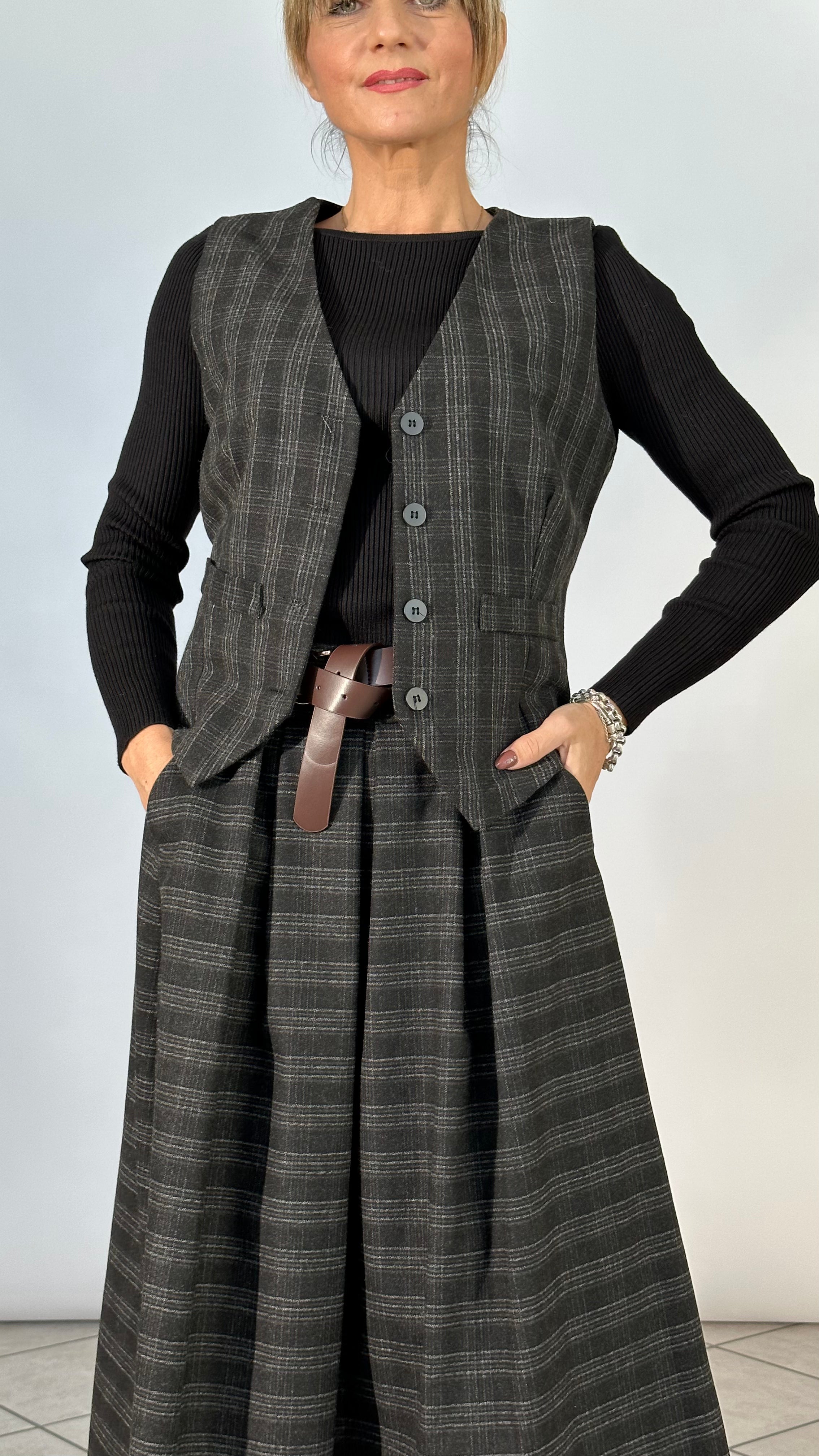 gilet tweed