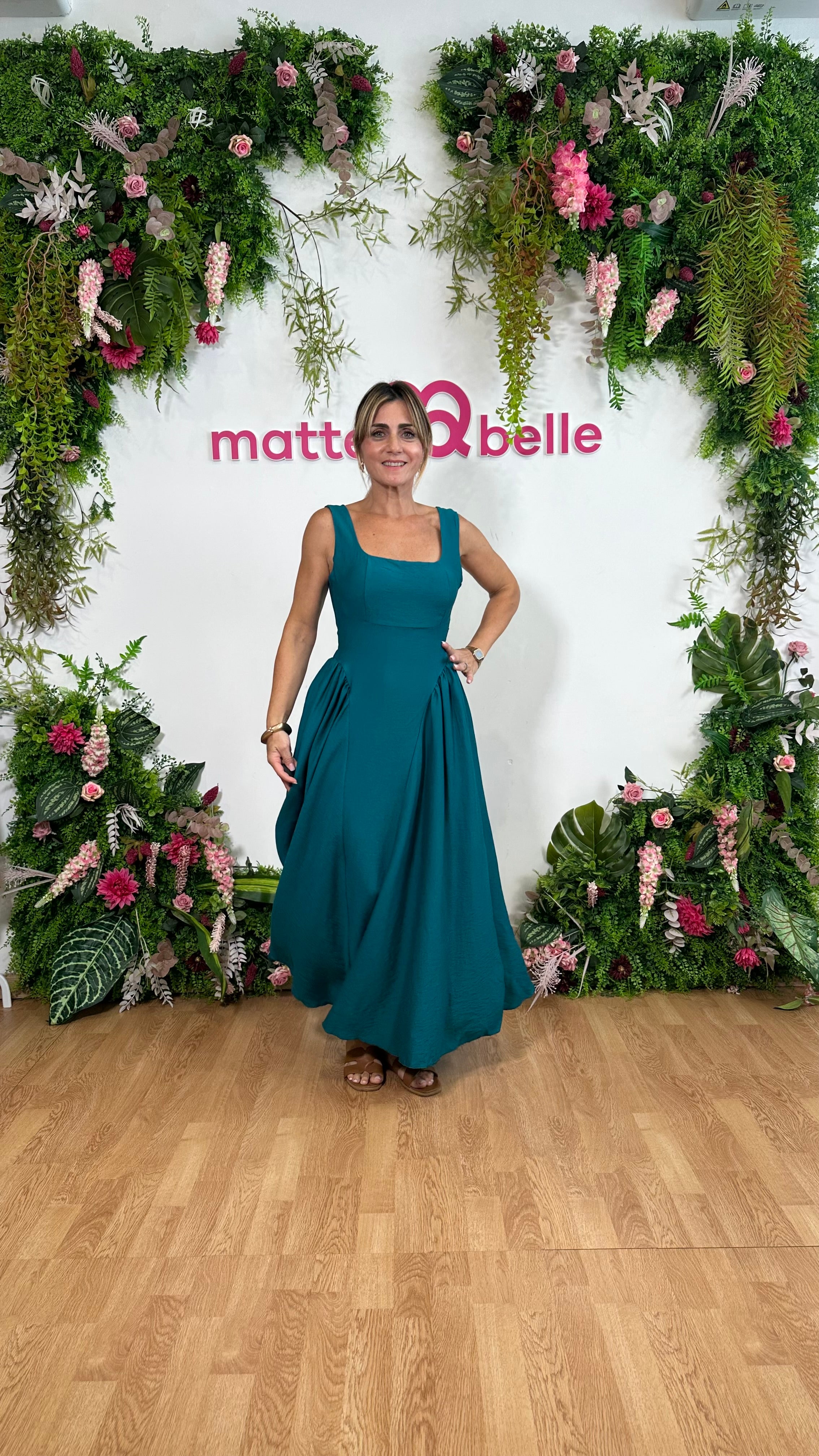 Abito Priscilla  petrolio