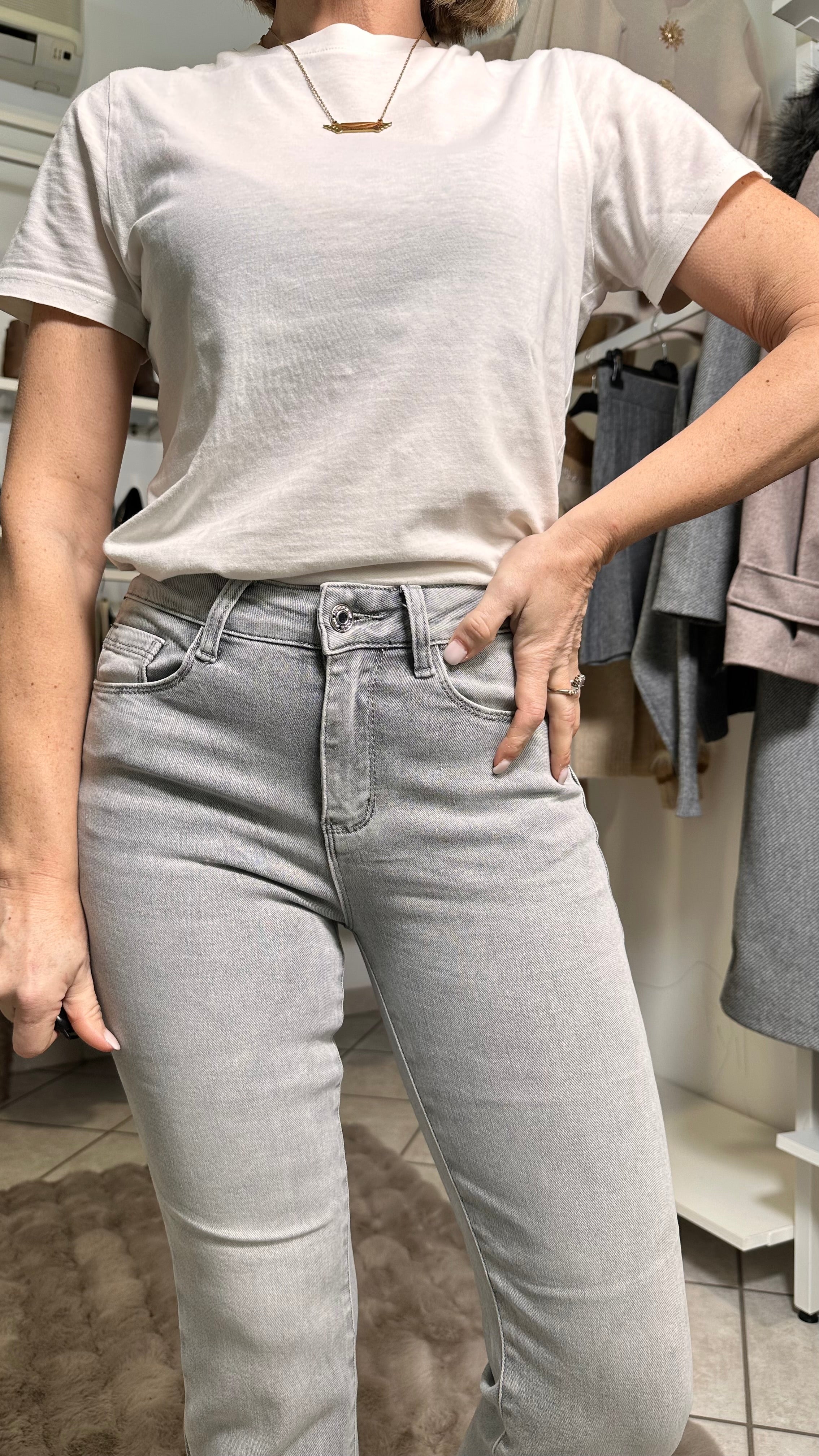 Straight Push Up – Effetto -5kg DENIM GRIGIO