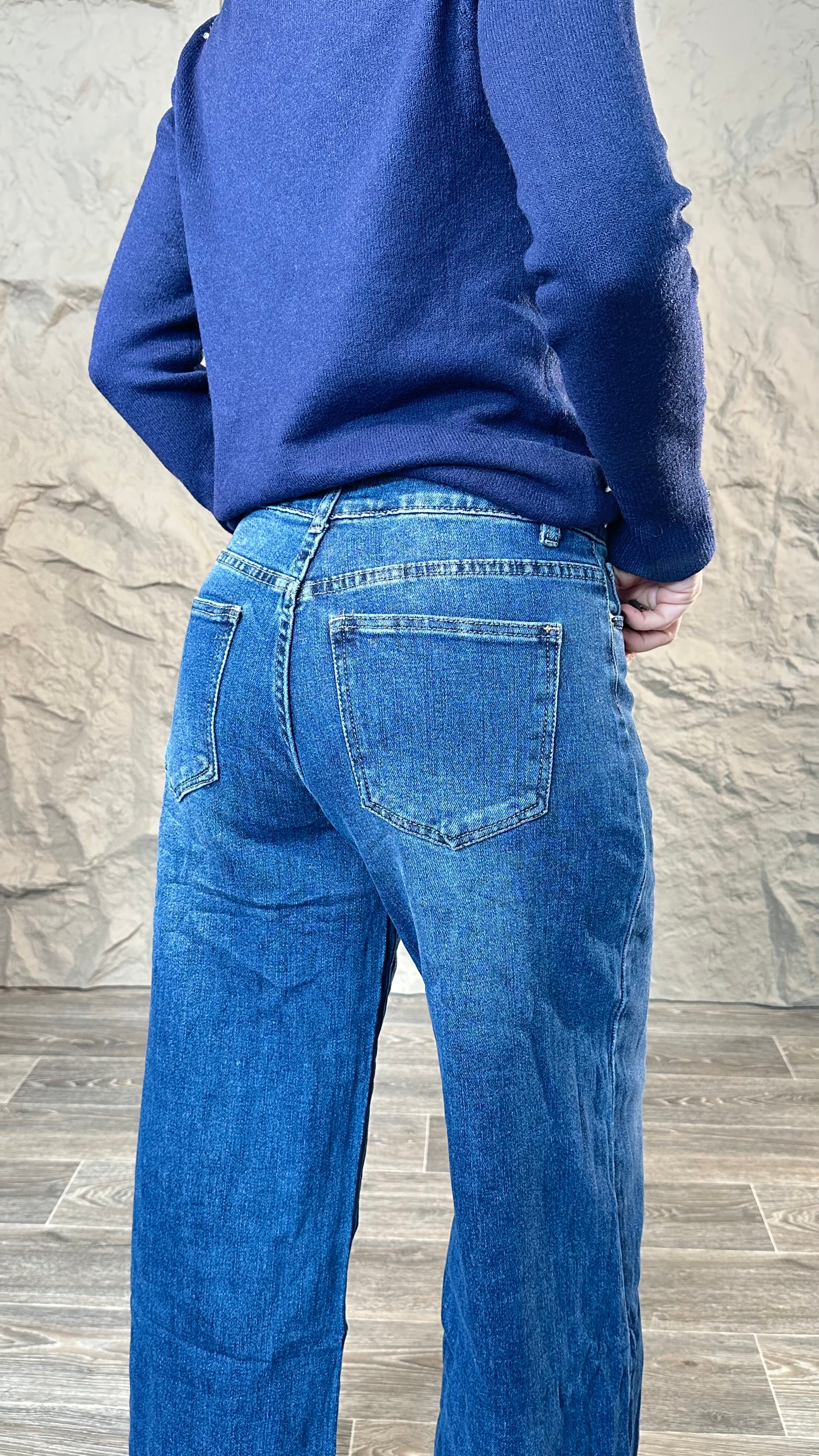 Jeans Palazzo Sfrangiato