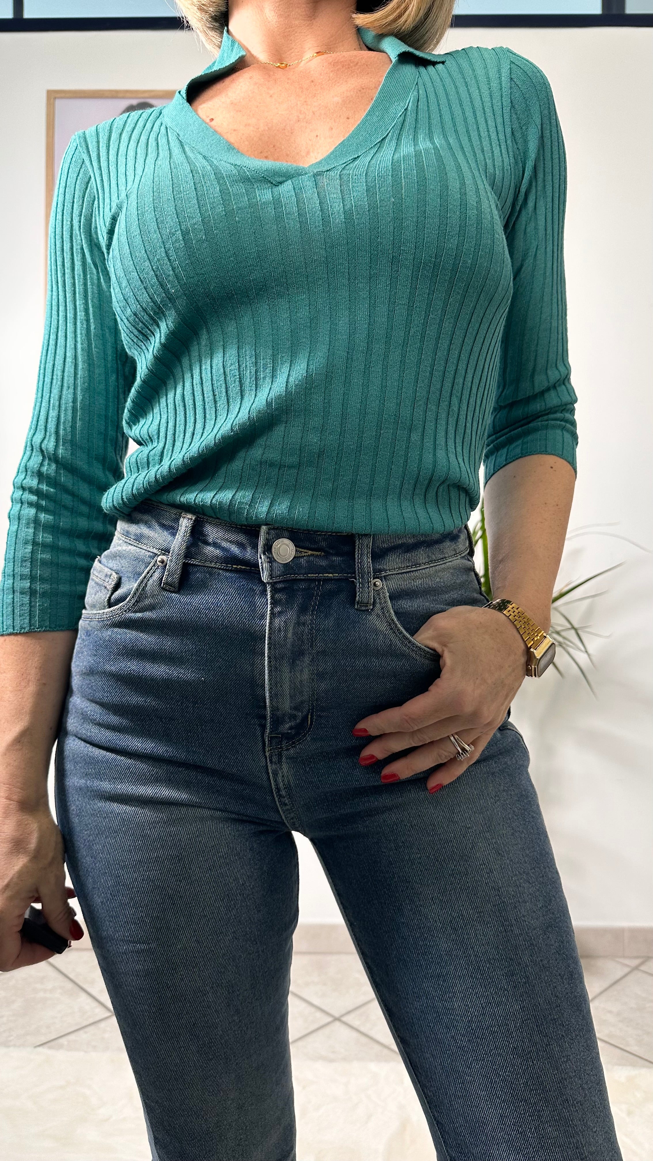 Jeans Angel -5 Kg French Fit Blu Denim