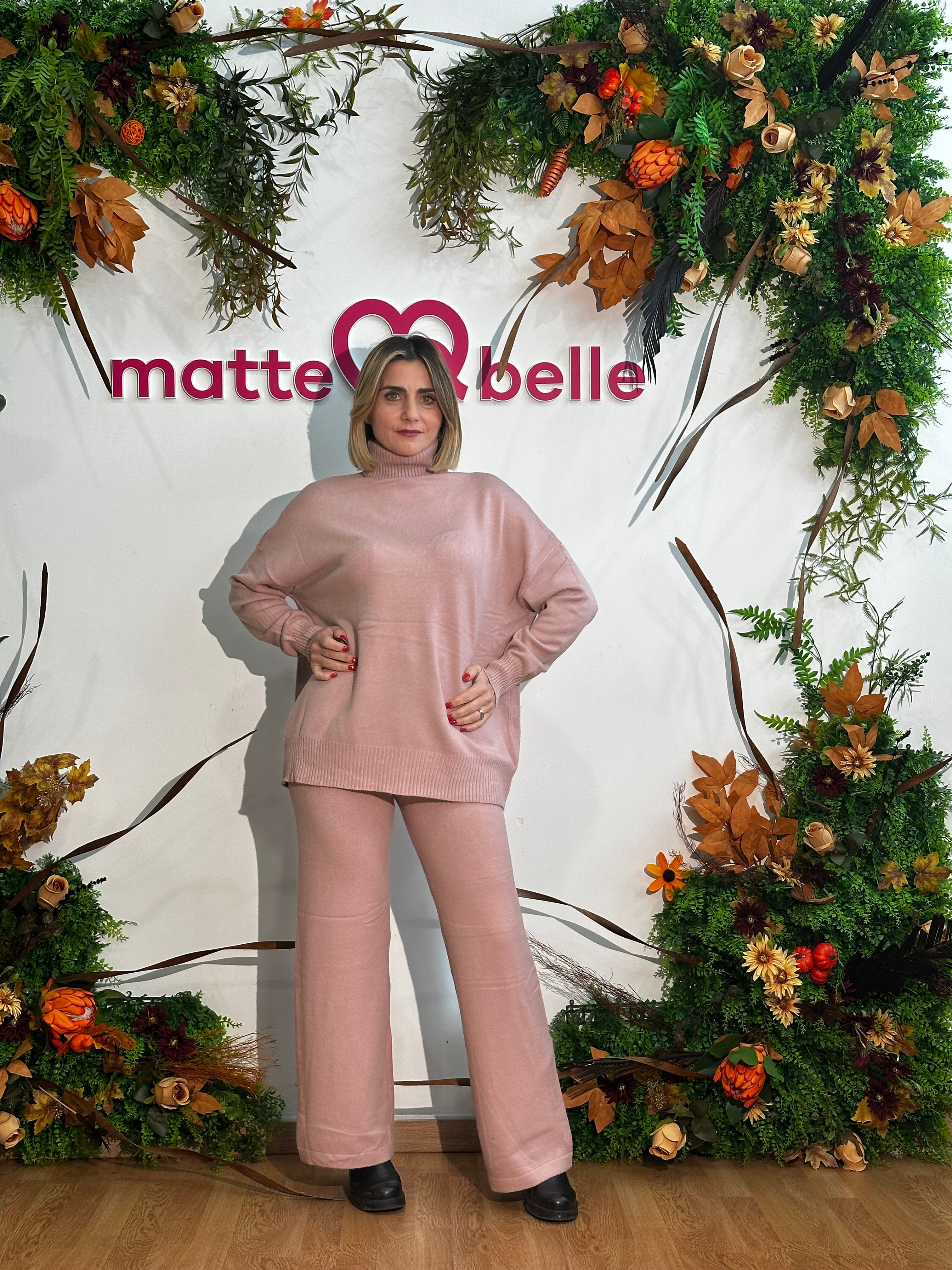 Coordinato in maglia Bianca