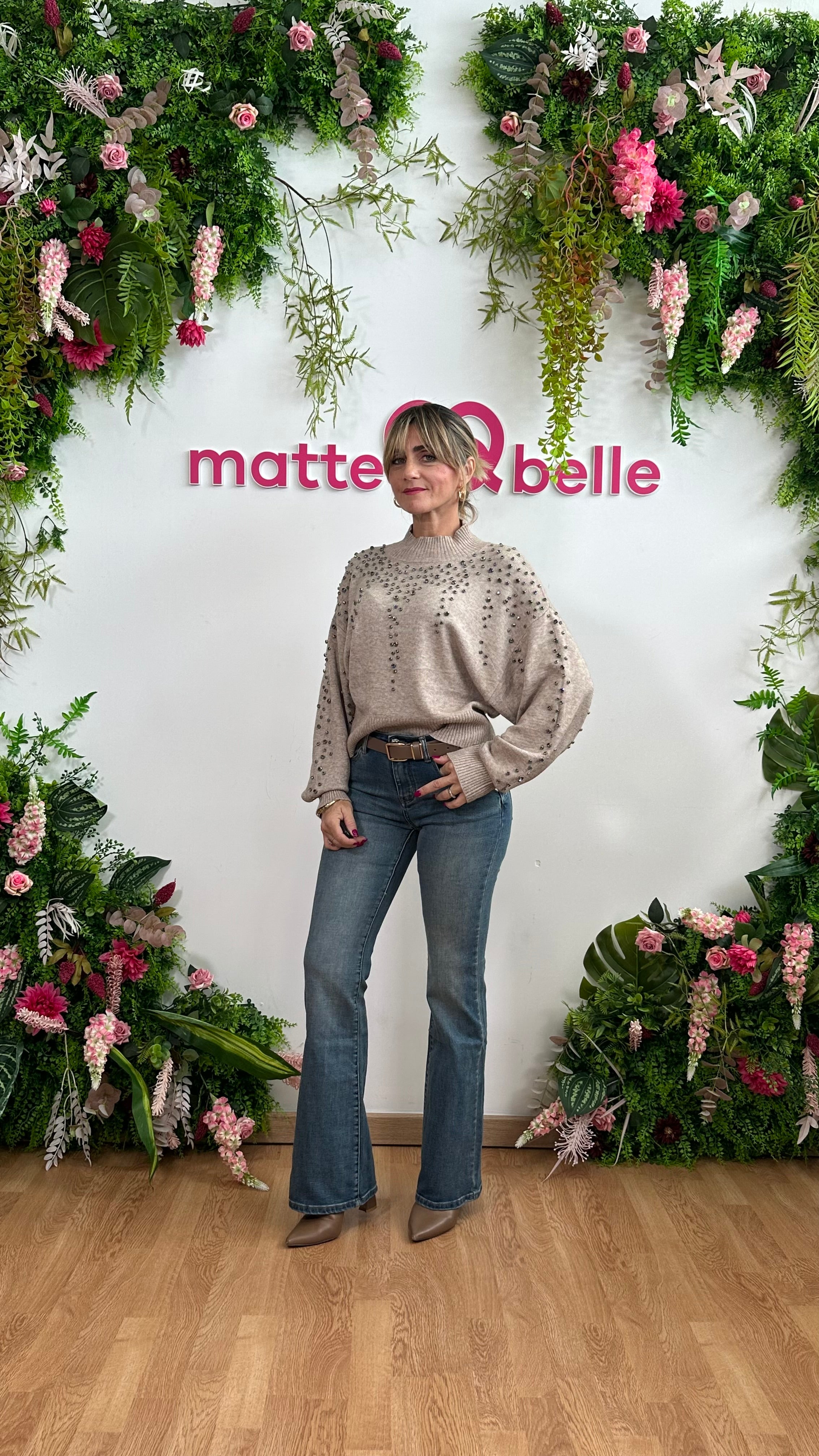 Maglia Crystal tortora