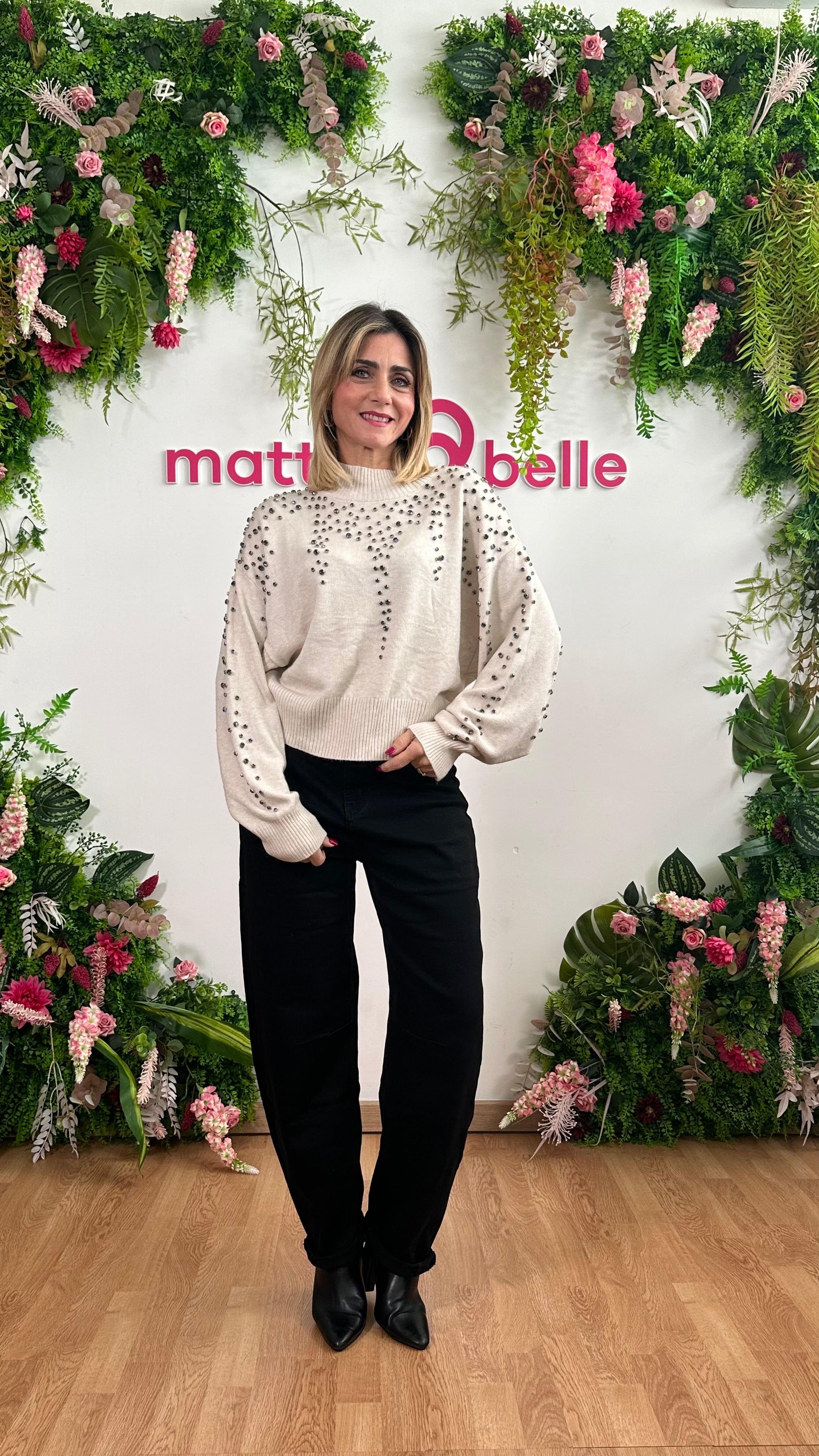 Maglia Crystal panna