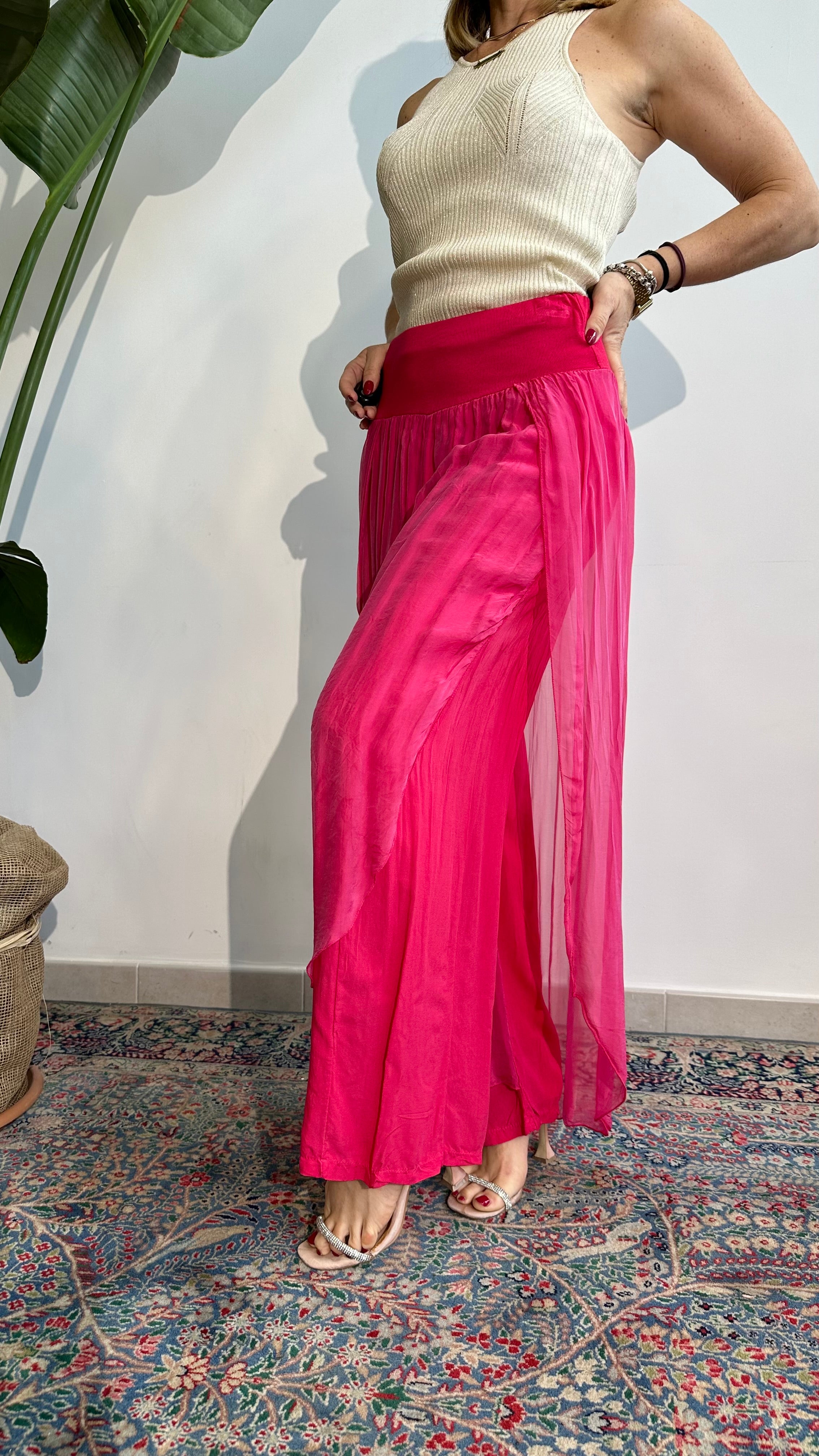 Pantaloni Jasmine misto seta