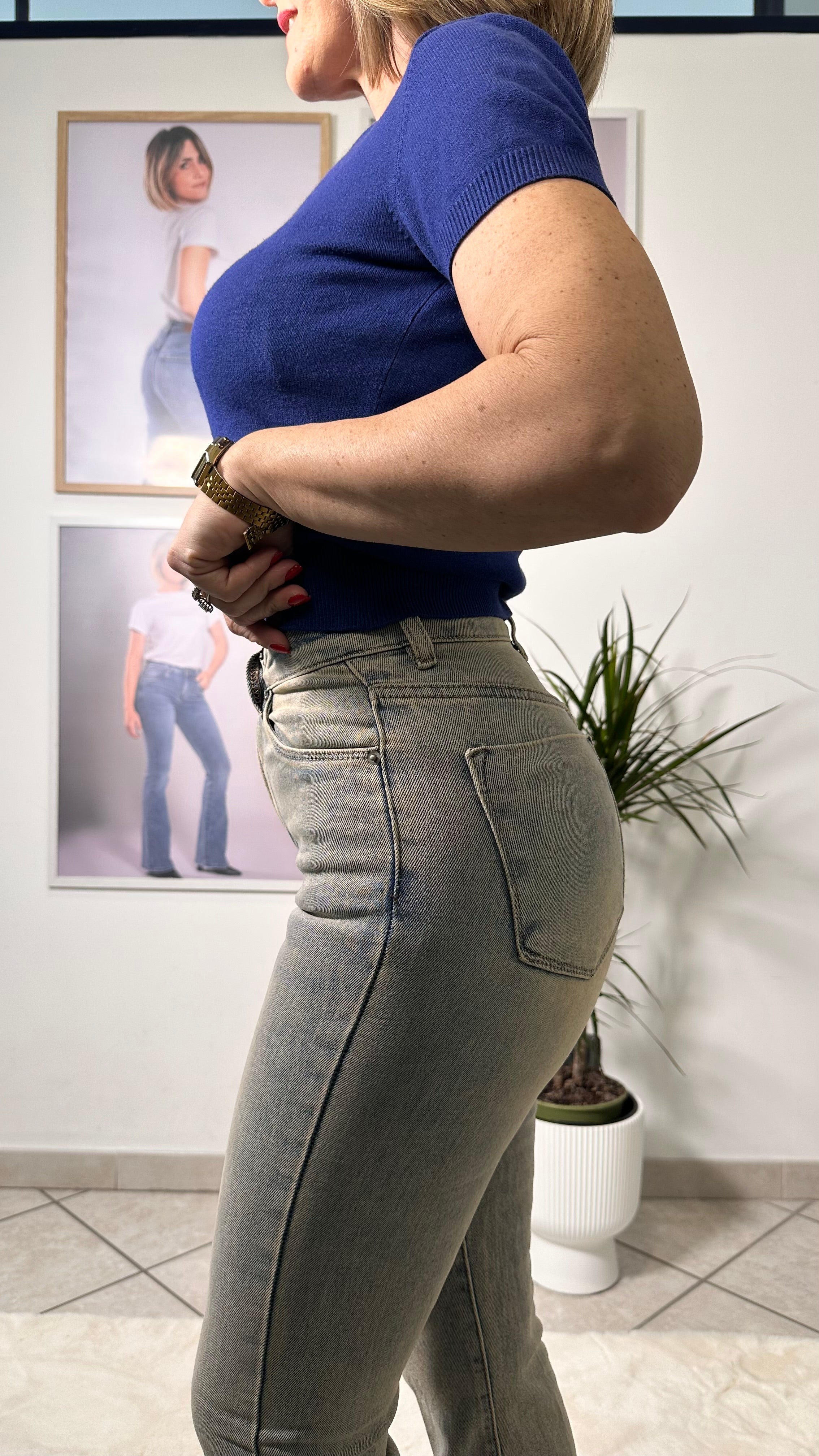Jeans Angel -5 Kg French Fit Sabbiato