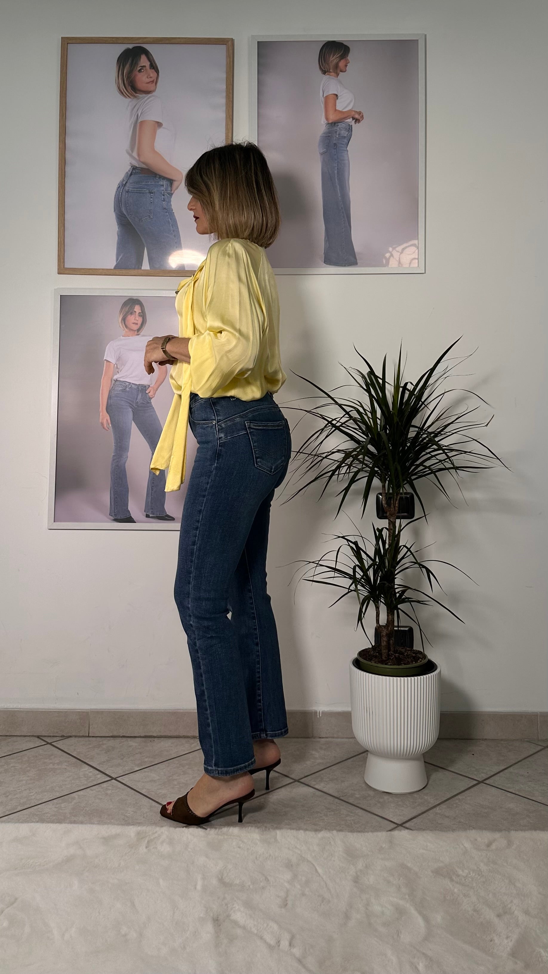 Jeans Straight Push Up Effetto -5kg lavaggio medio