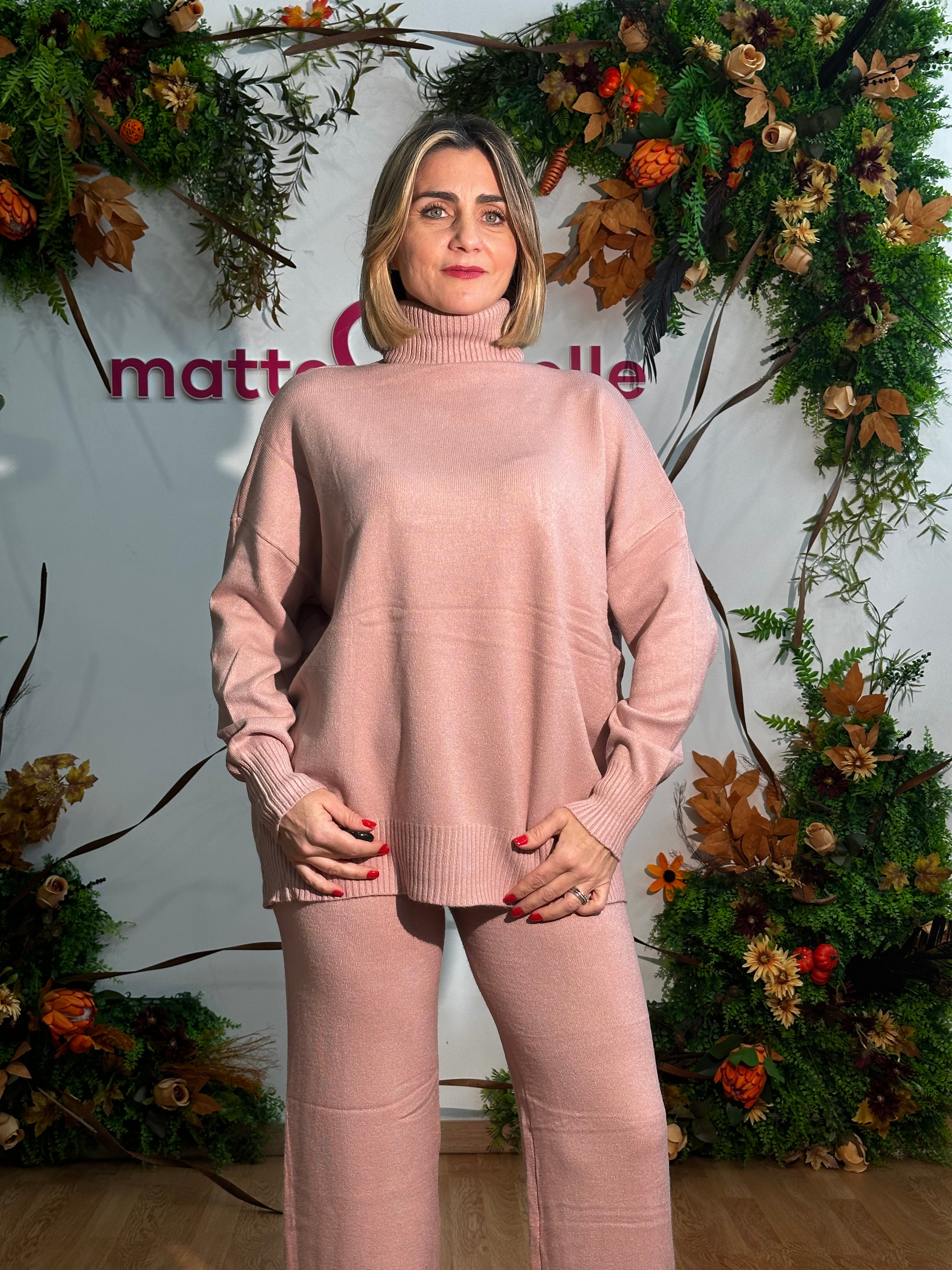 Coordinato in maglia Bianca