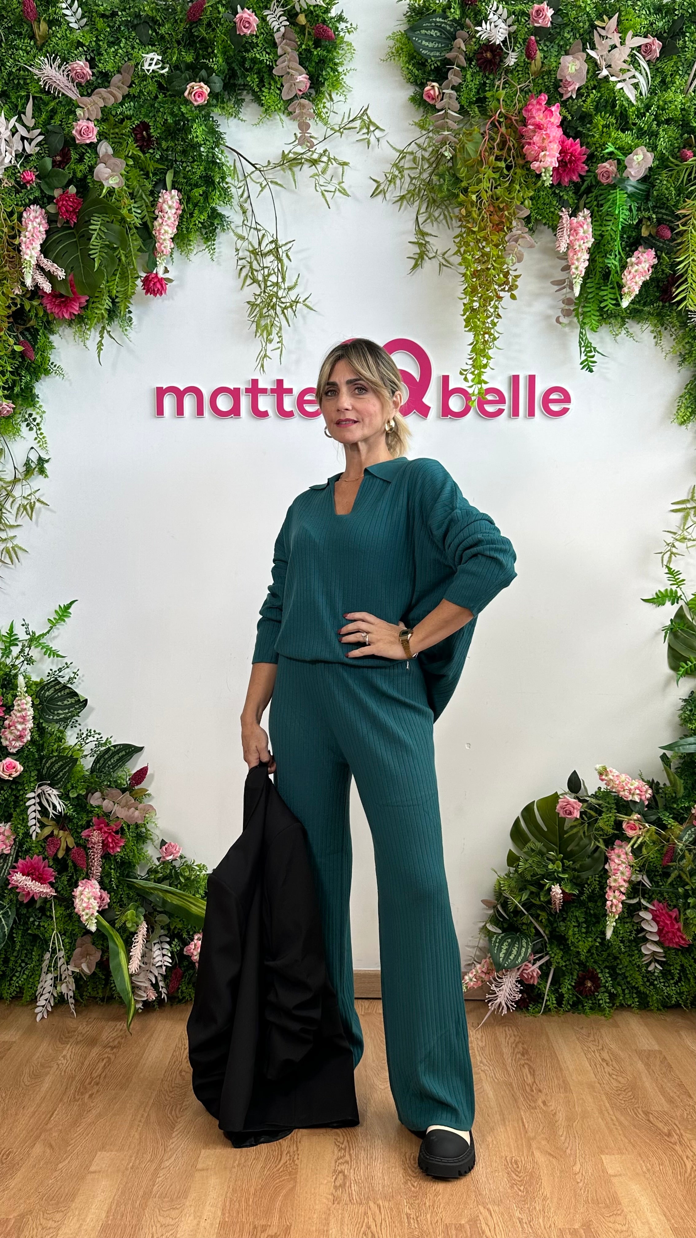 Coordinato Natural chic petrolio