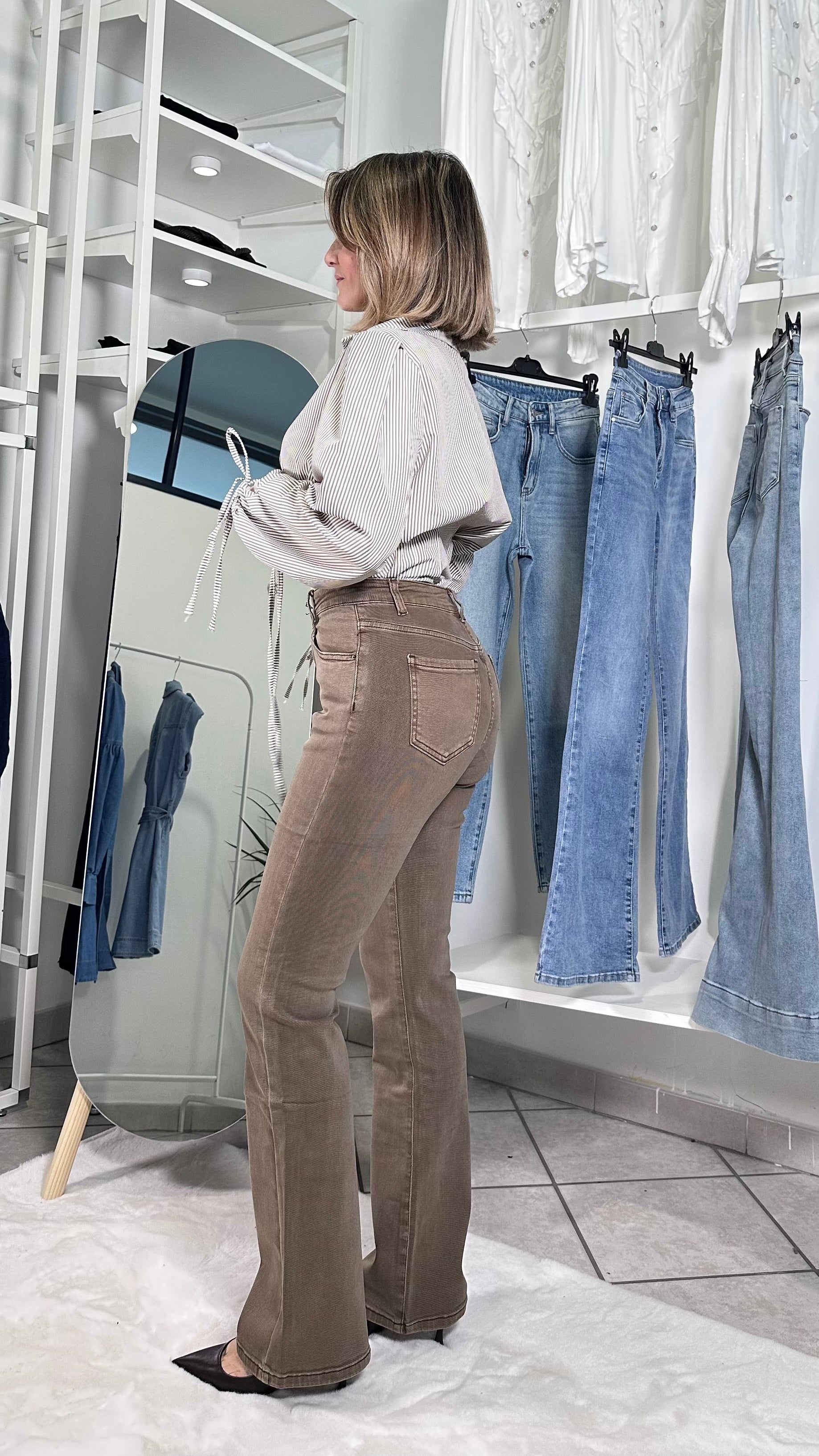 Jeans Flare Cappuccino Comfort