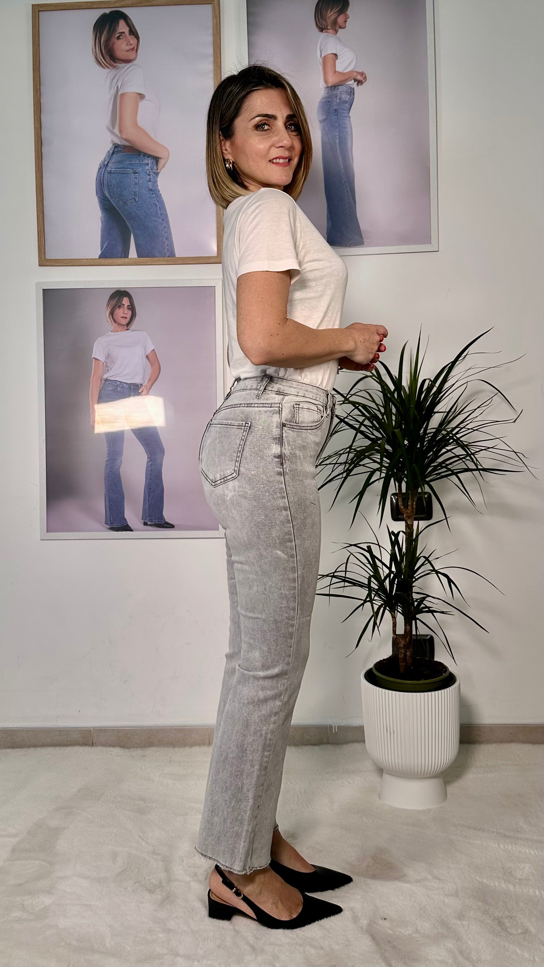 Jeans Zampetta Grigio
