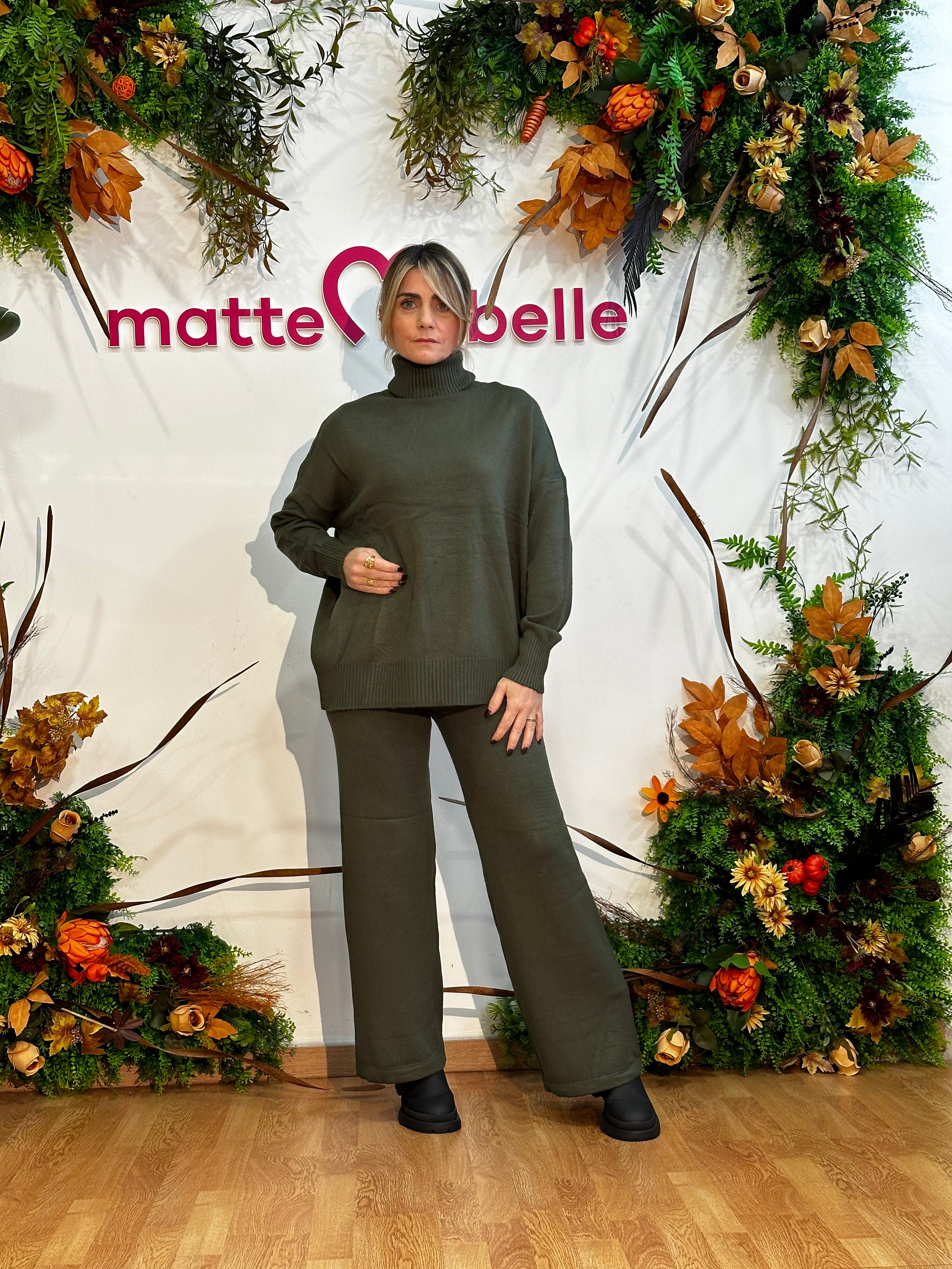 Coordinato in maglia Bianca