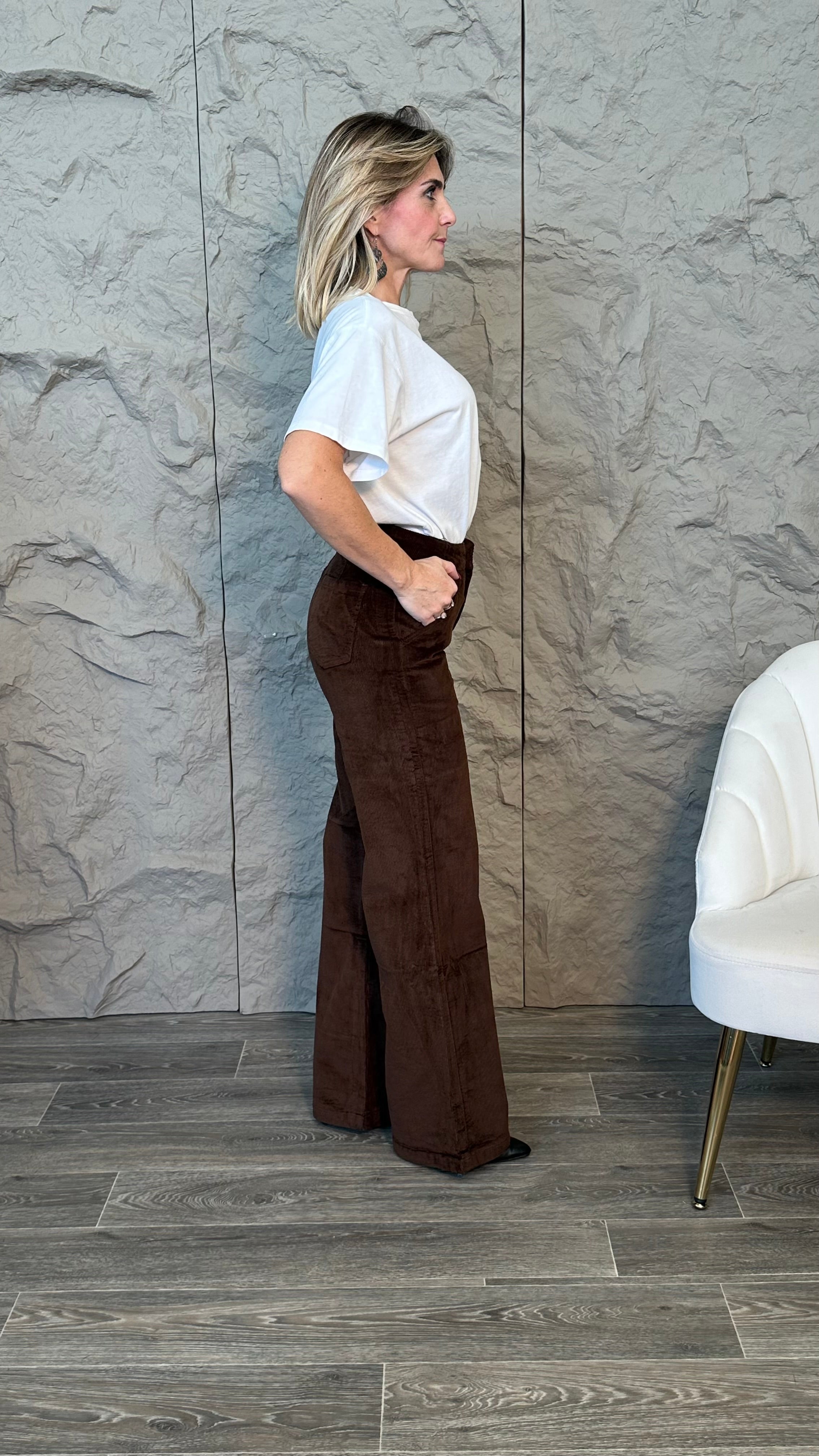 Jeans Palazzo a costine