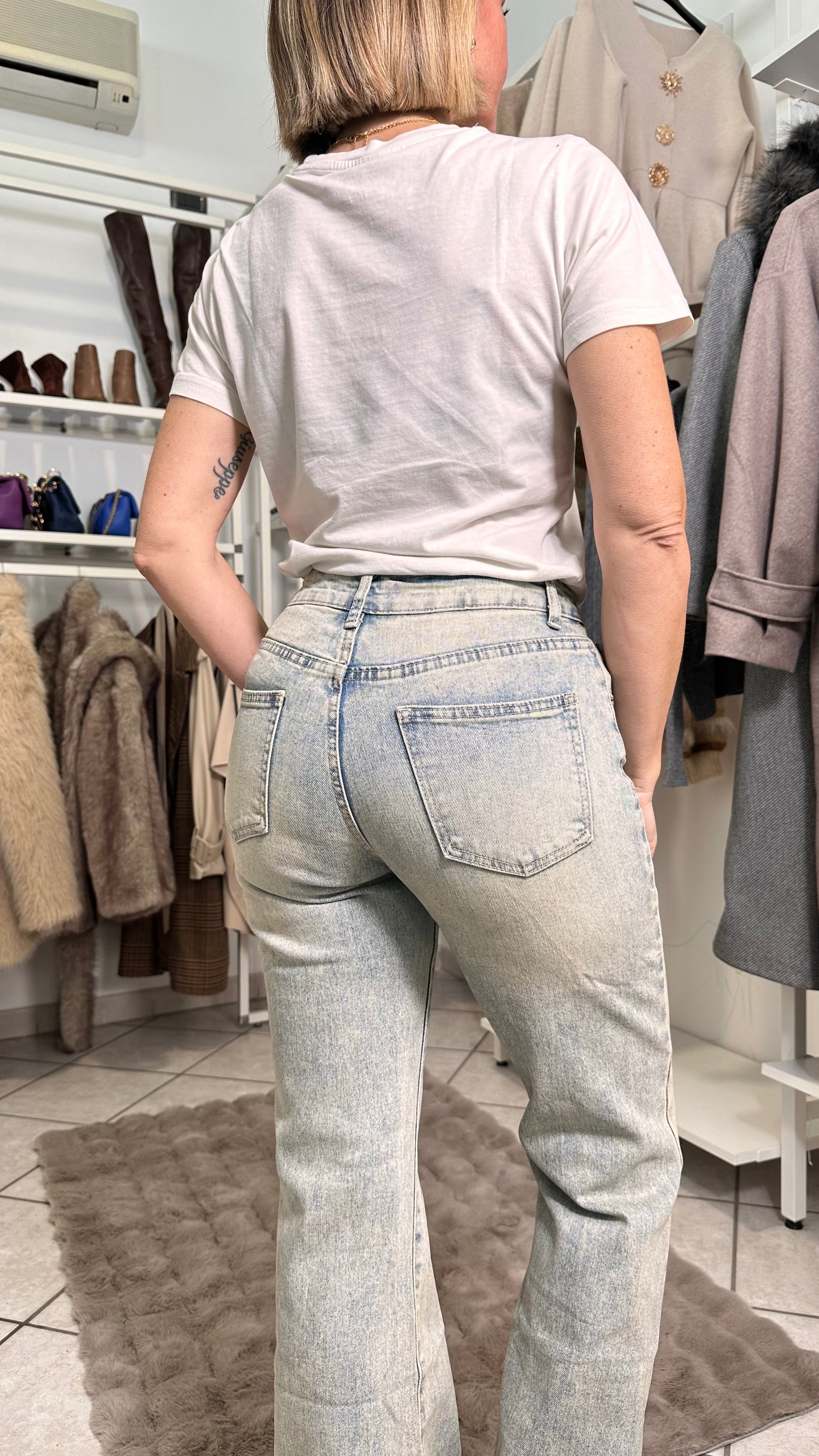 Jeans Flare Sabbiato – sabbiato